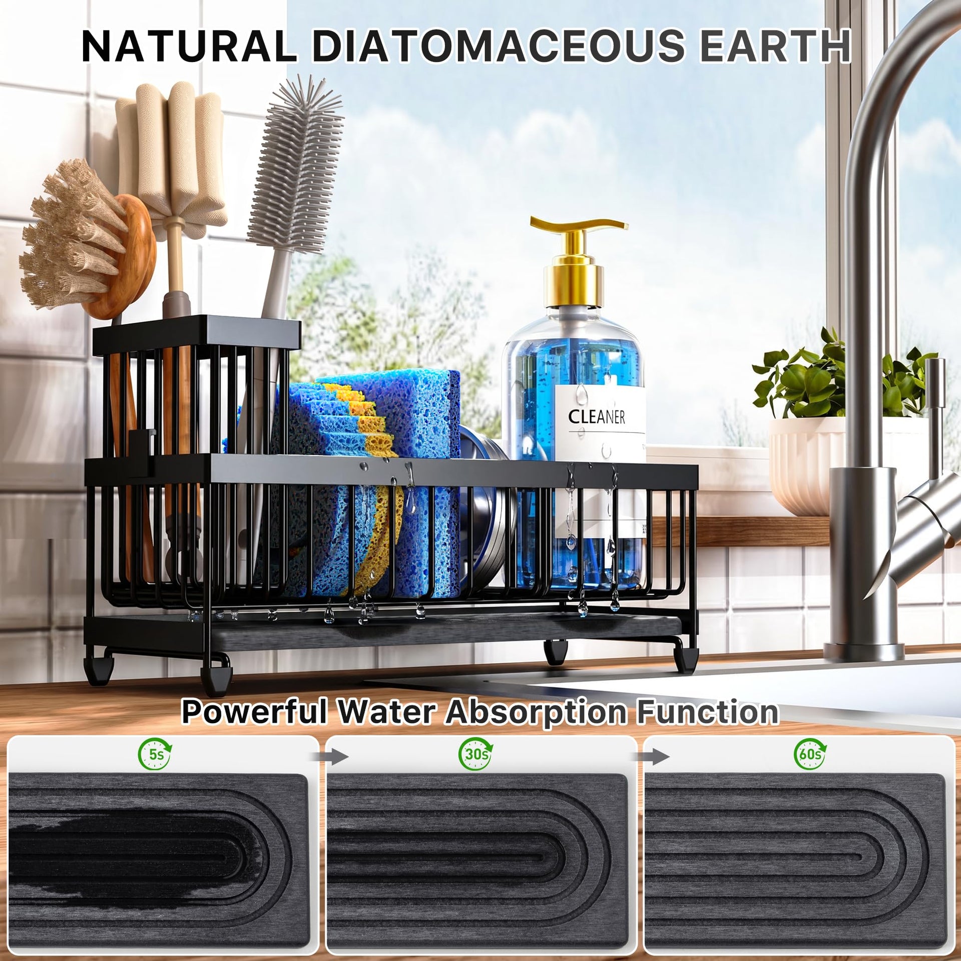 Sponge Holder for Kitchen Sink