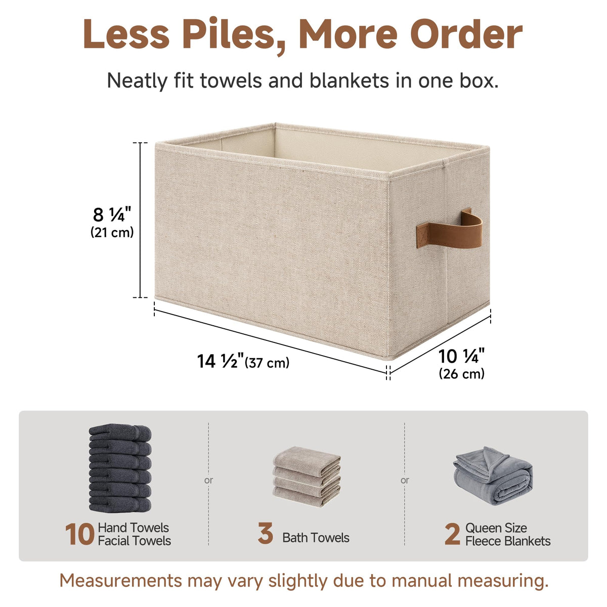Closet Storage Bins (3 Count)