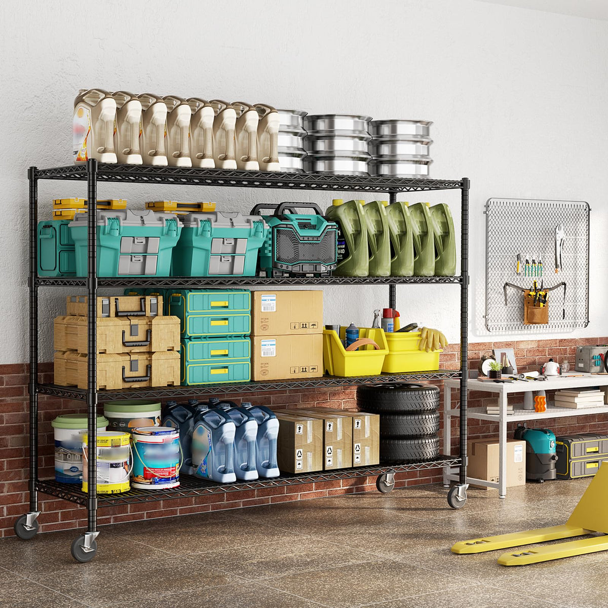 Storage Shelves with Wheels