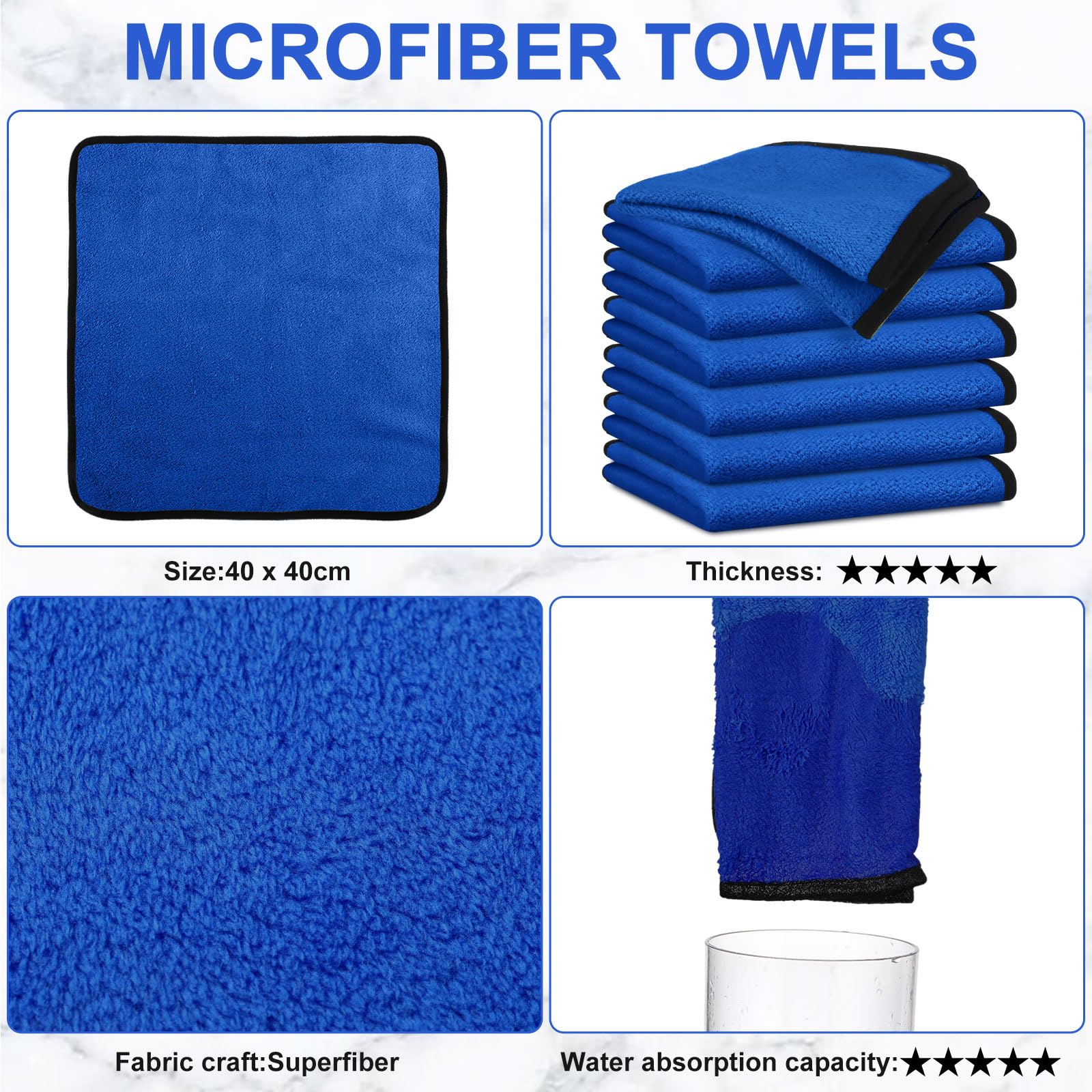 50 Pcs Microfiber Towels (50 Count)