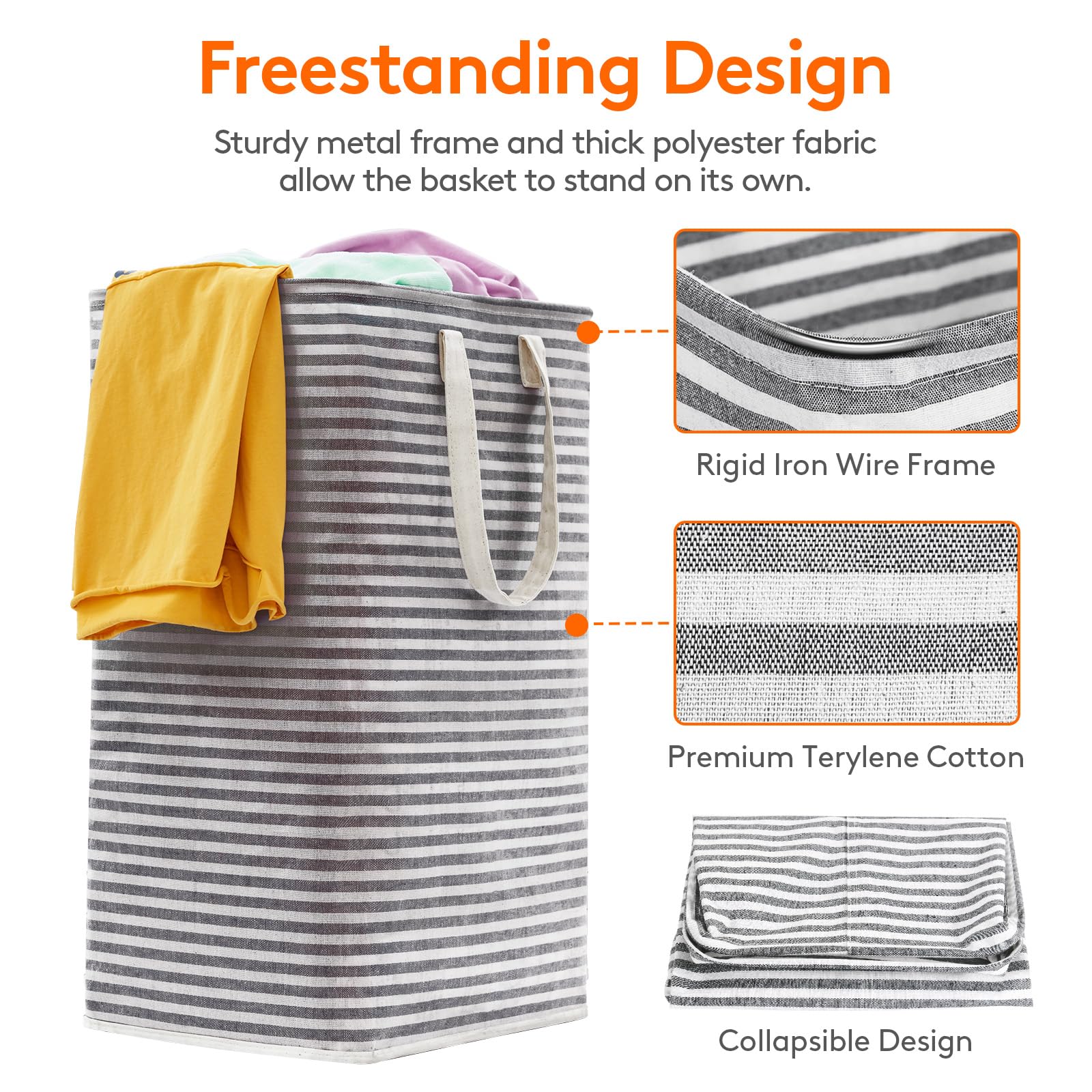 1 Pack Laundry Basket 80L Each
