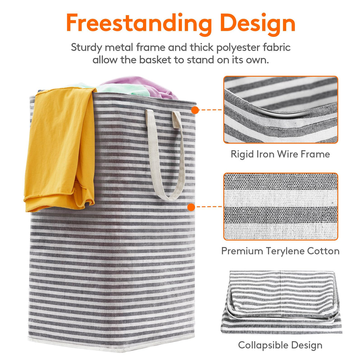 4 Pack Laundry Basket 80L Each (4 Count)