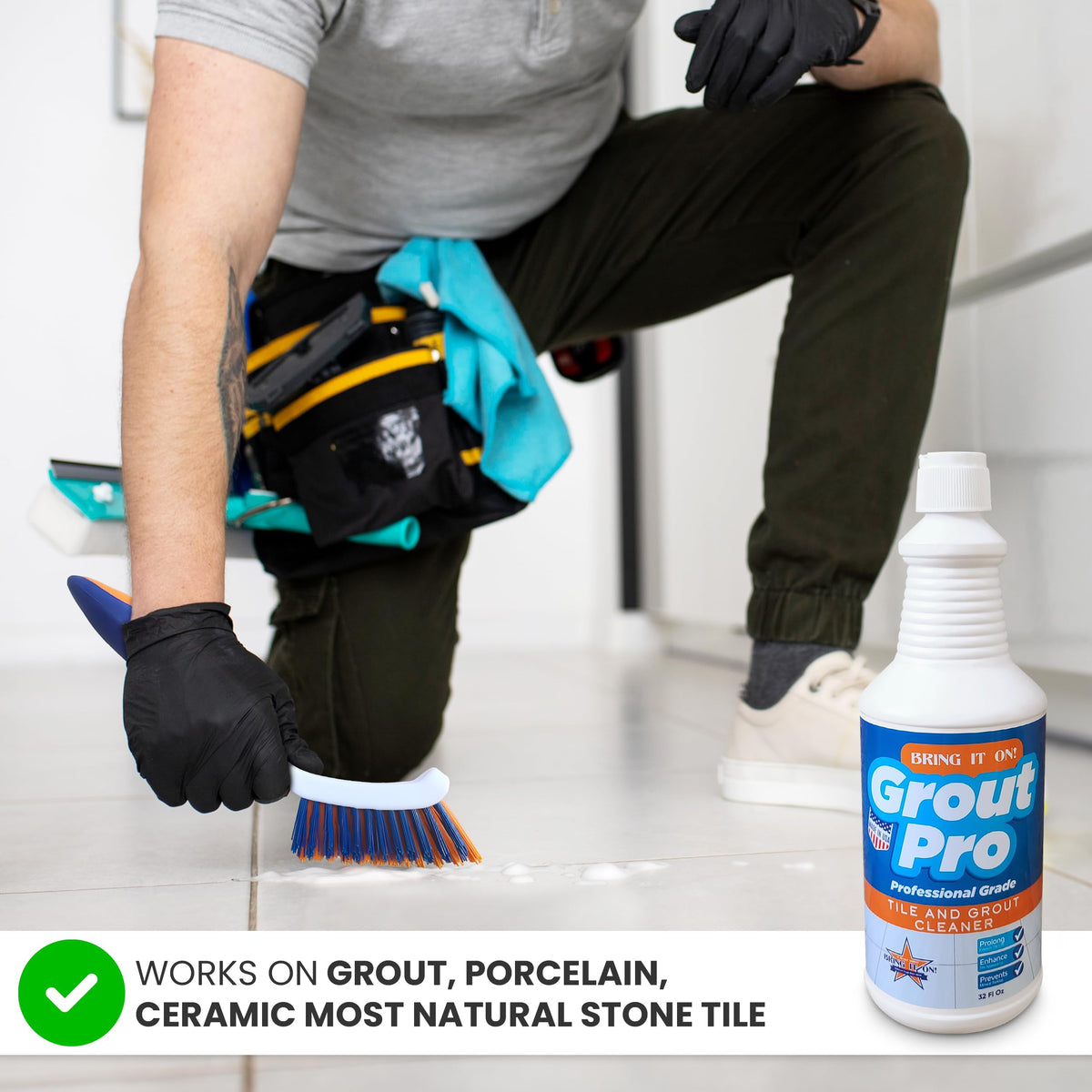 Bring It On Grout Pro Tile and Grout Cleaner (32 Fl Oz)