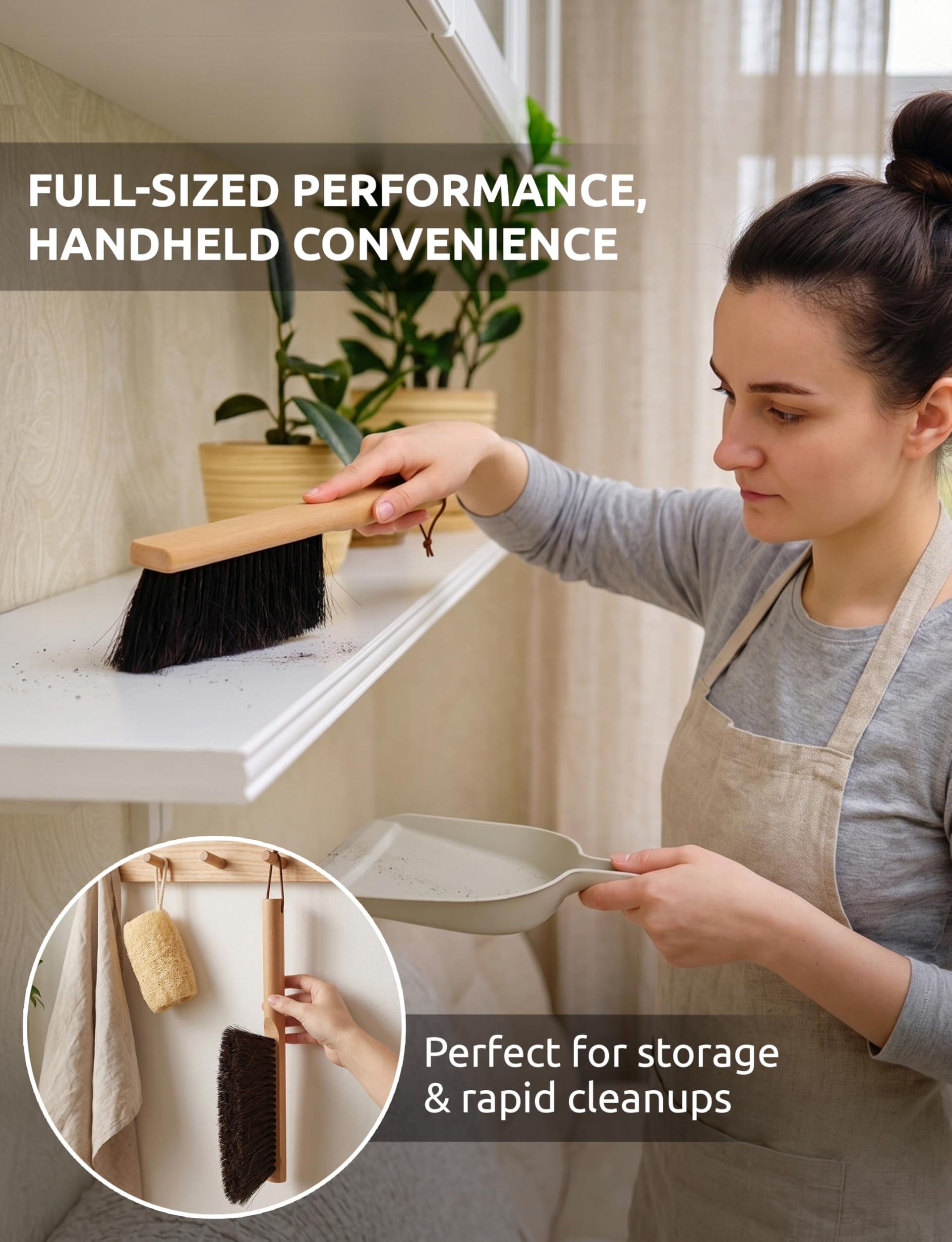 Firm Horsehair Counter Brush