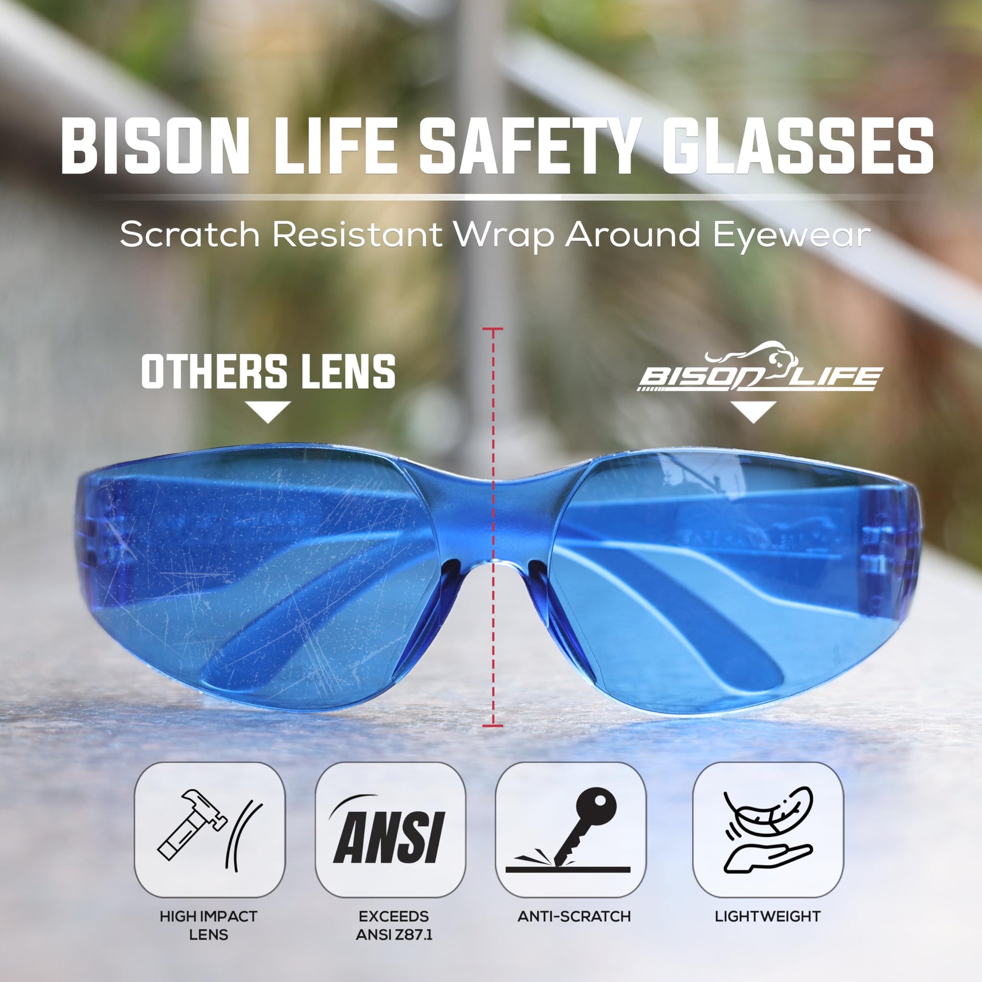 Blue Safety Glasses (144 Count)