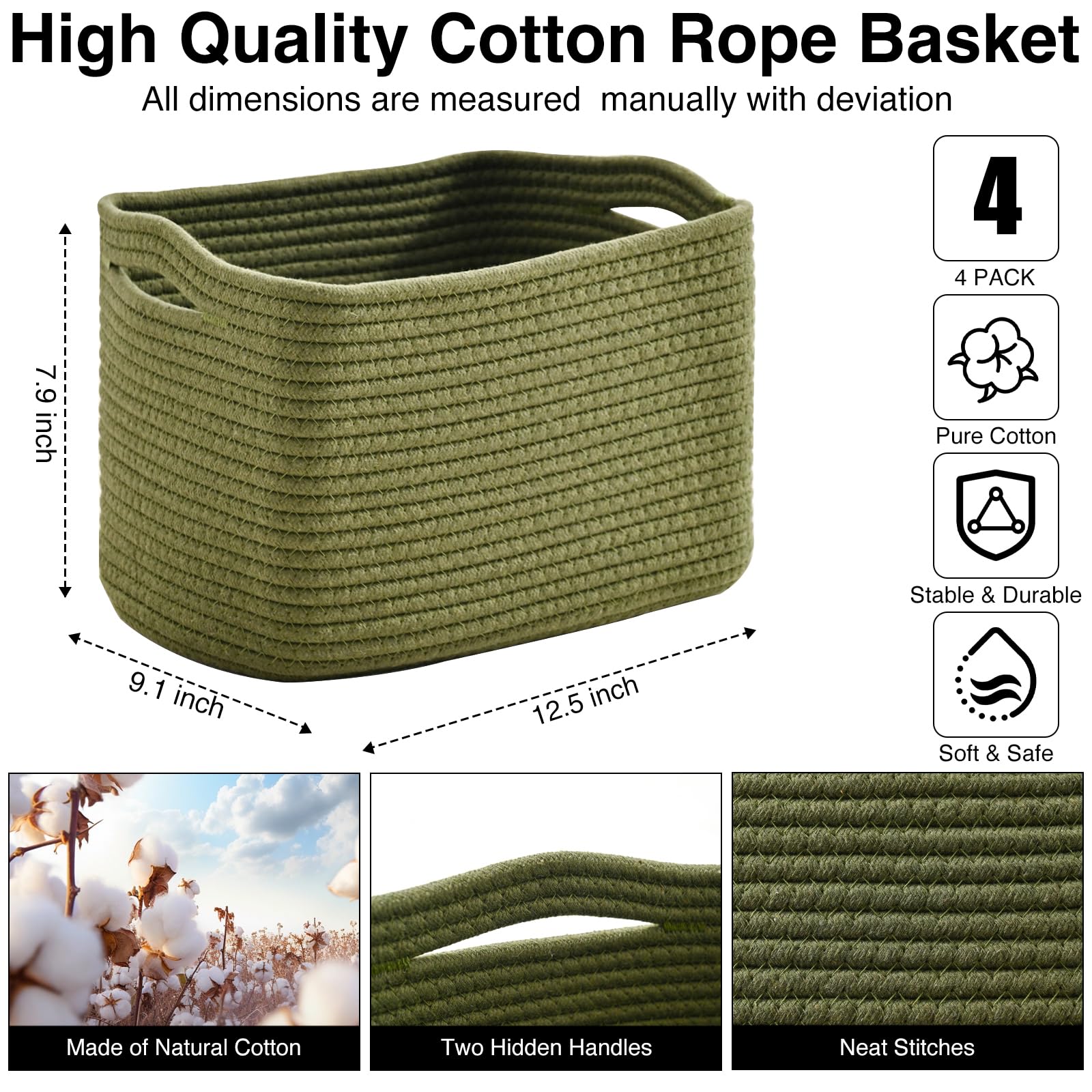 Storage Basket for Shelves (4 Count)
