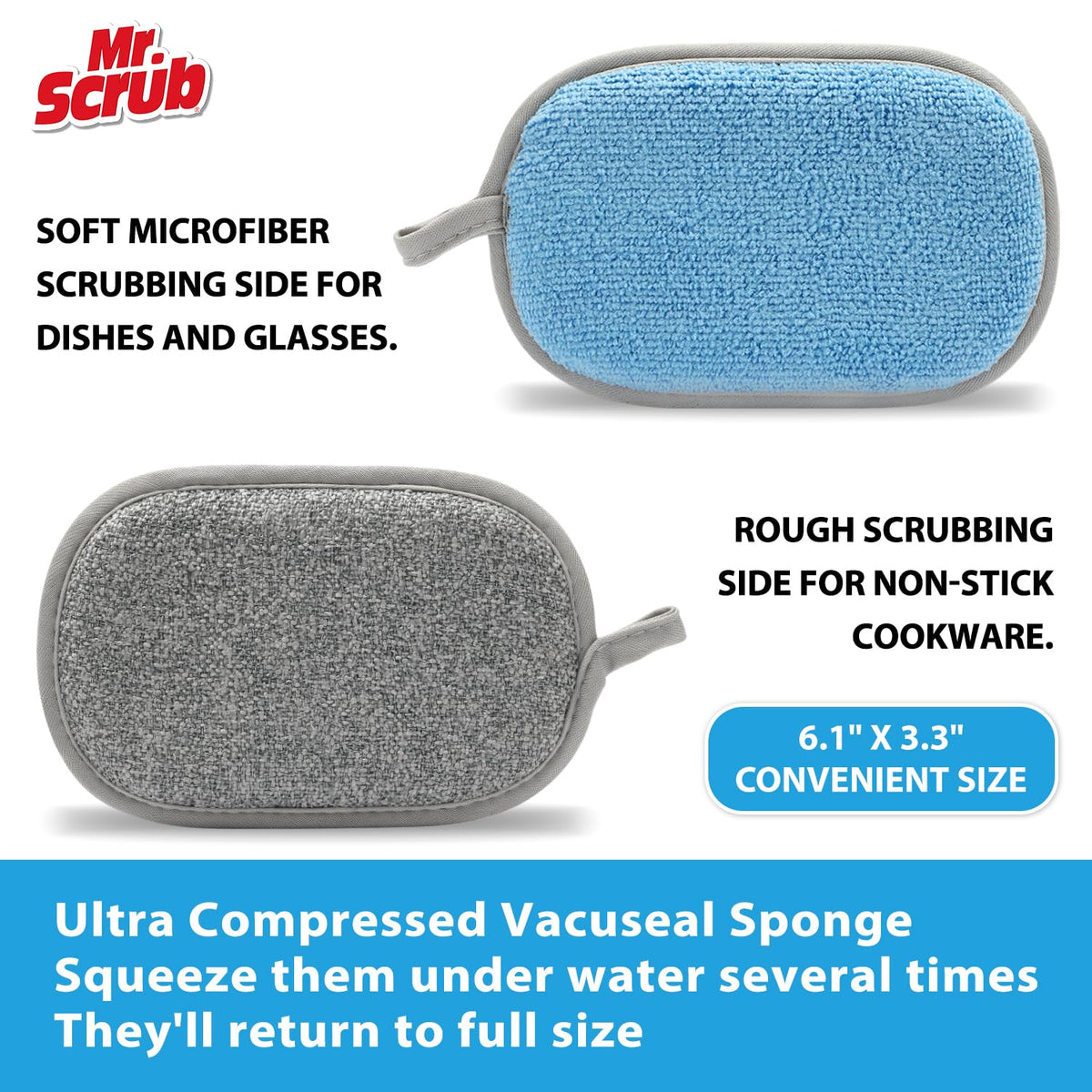 Sponges Kitchen Dish Sponge for Washing Dishes Cleaning Kitchen (6 Count)