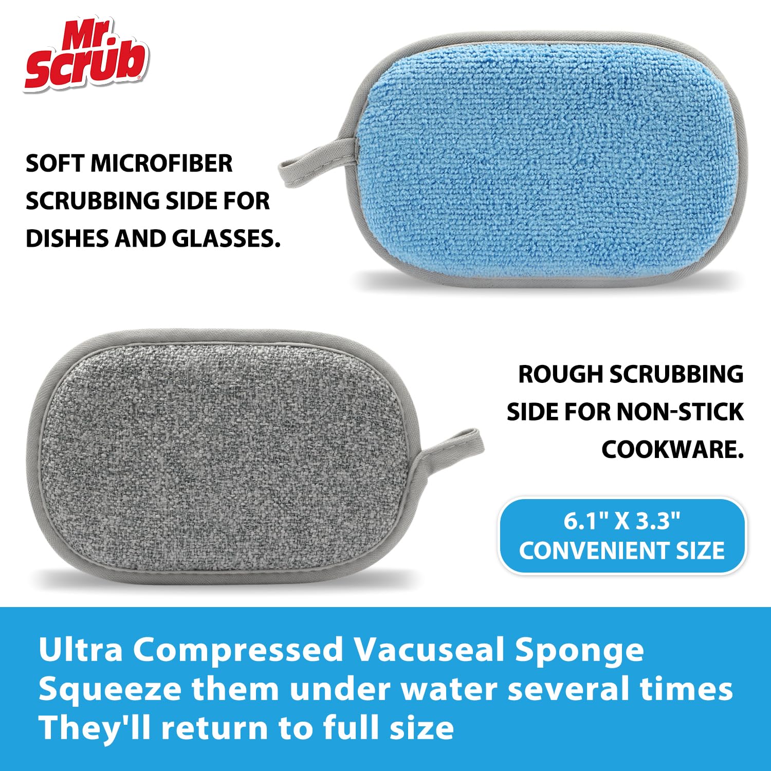 Sponges Kitchen Dish Sponge for Washing Dishes Cleaning Kitchen (6 Count)