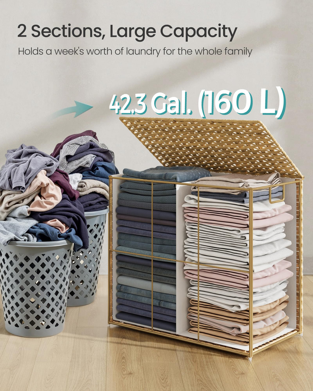 Laundry Hamper with Lid