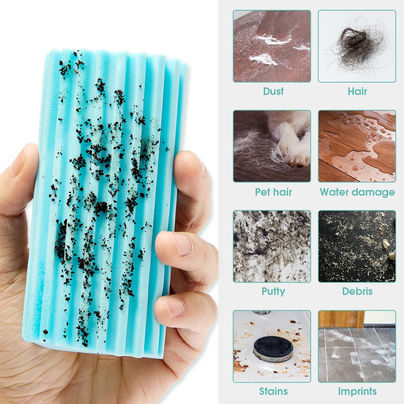 4 Pack Damp Dusting Sponge Duster (4 Count)