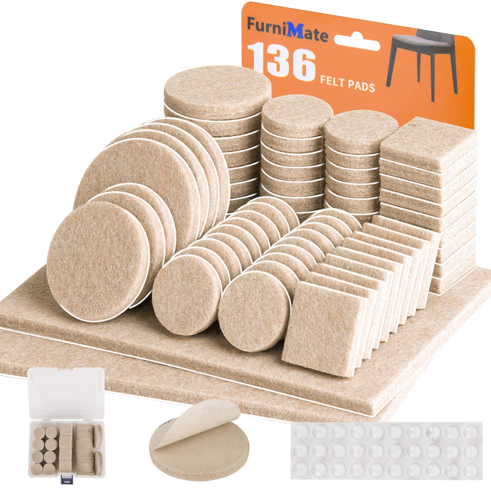 Felt Furniture Pads (136 Count)