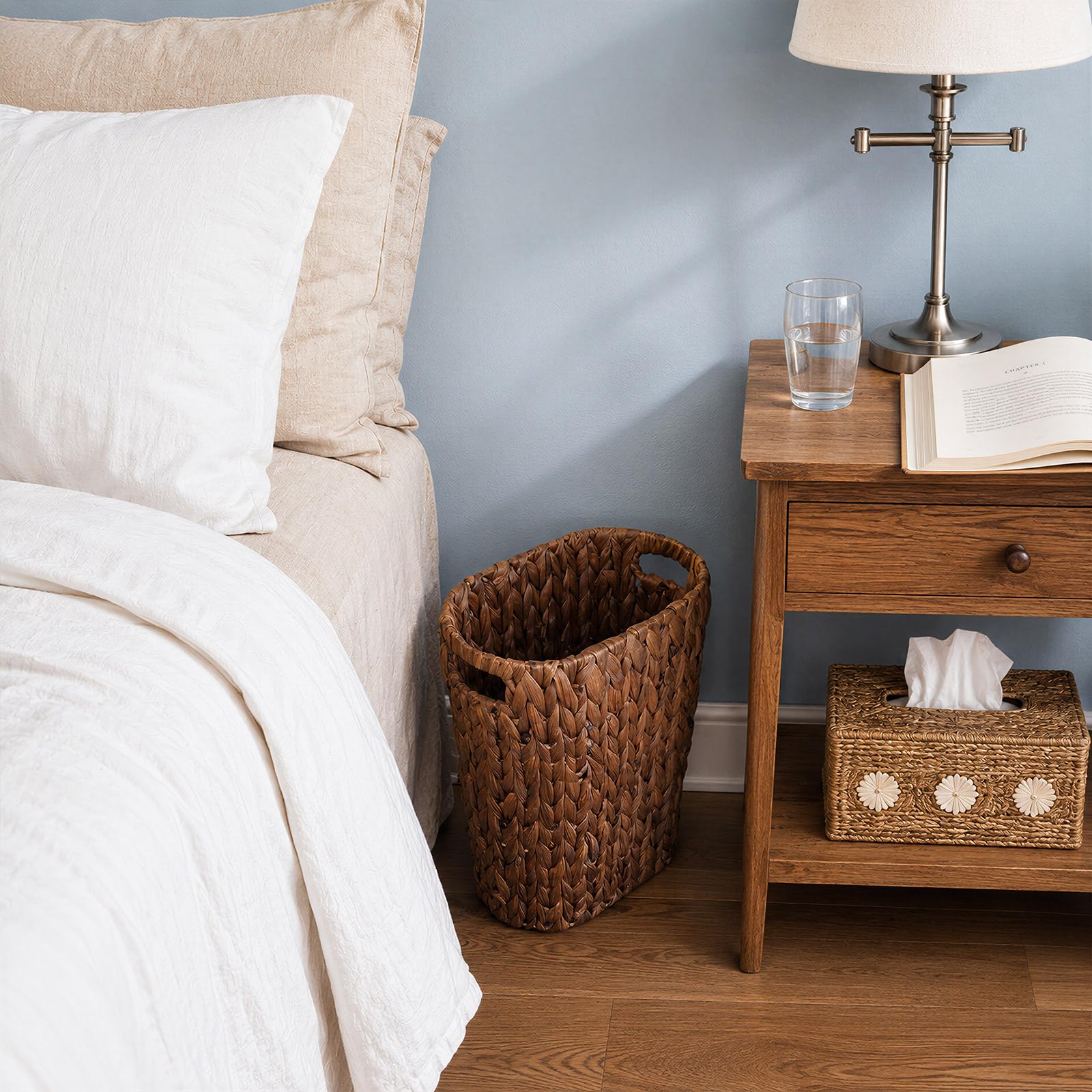 Wicker Trash Can