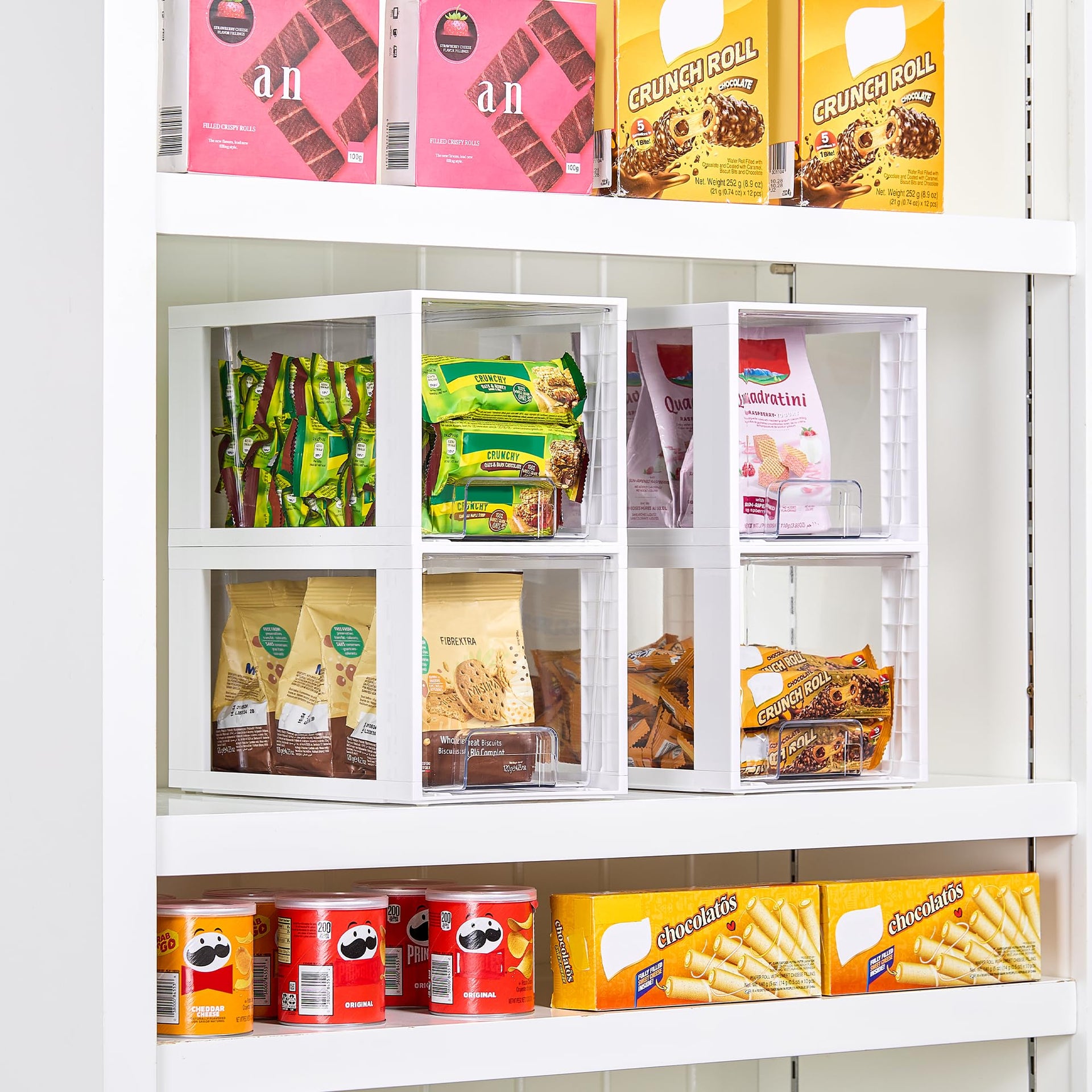 4 Pack Large Stackable Storage Drawers (4 Count)