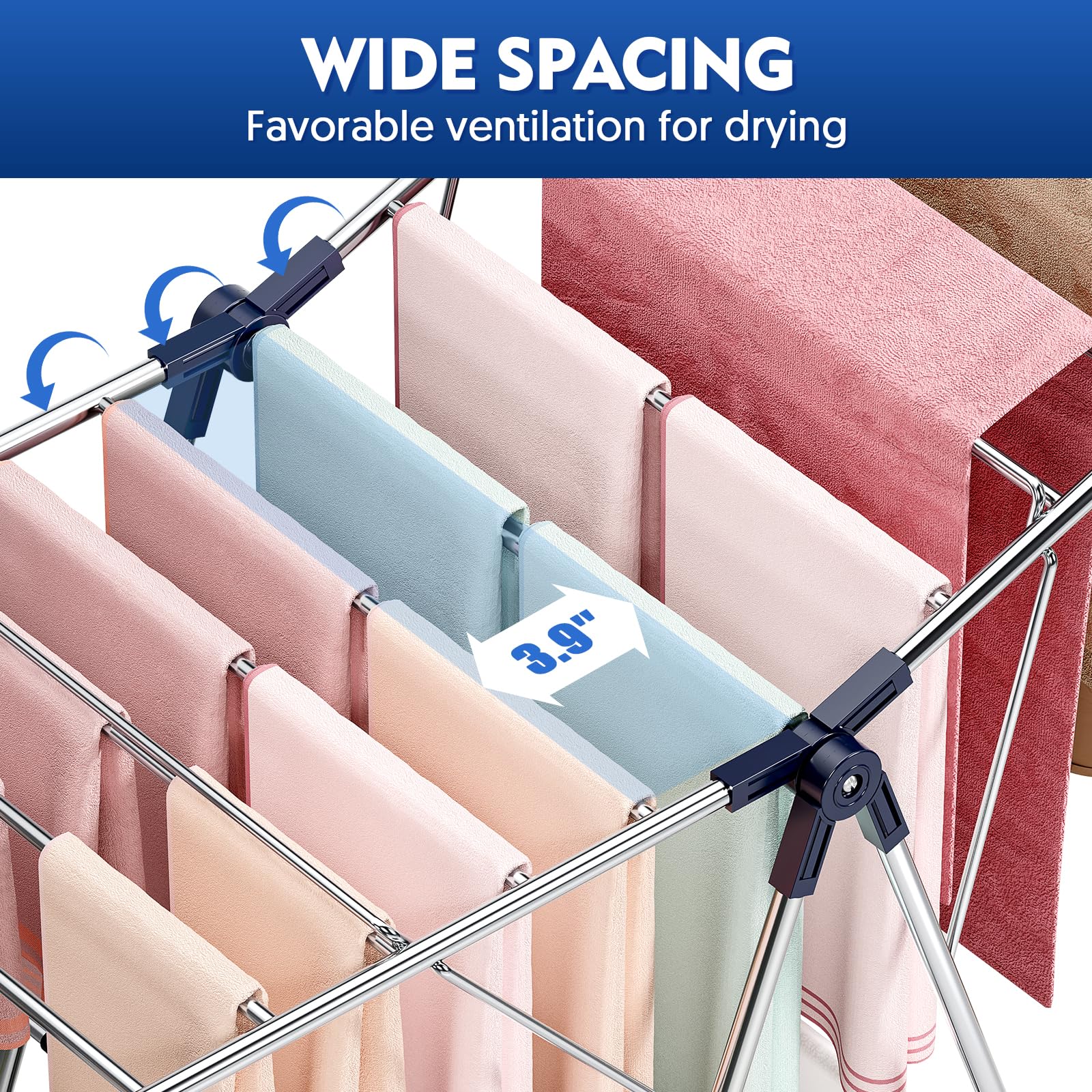 Large Stainless Steel Clothes Drying Rack