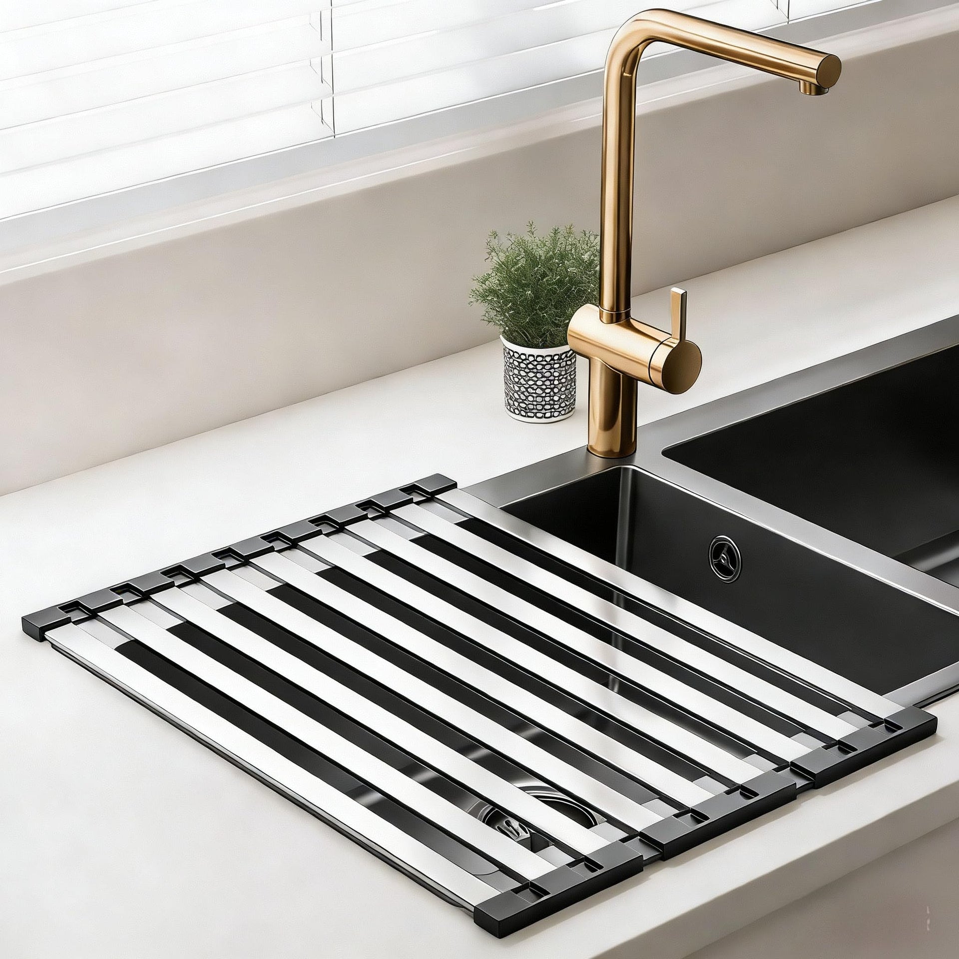 Over the Sink Kitchen Dish Drying Rack Organizer