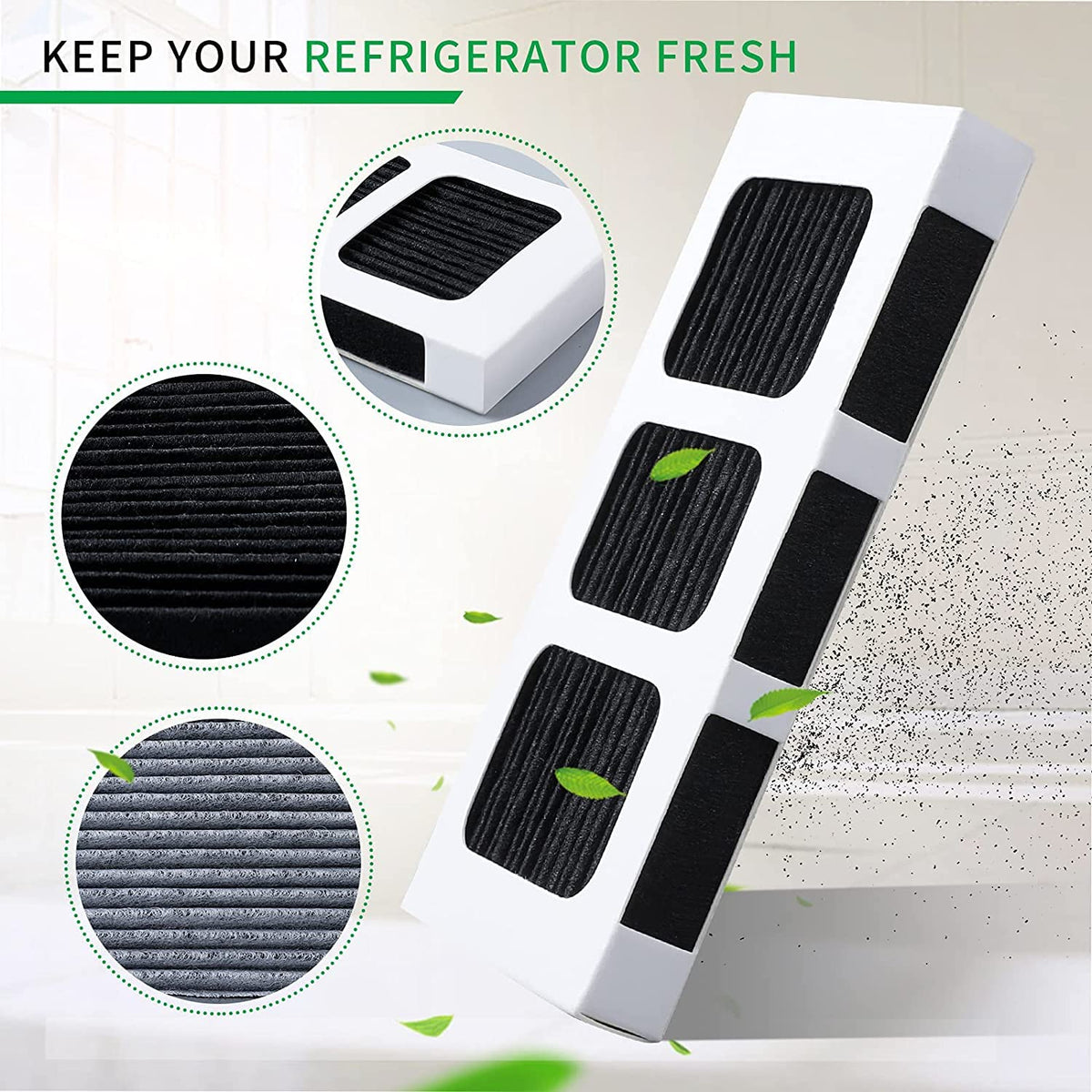 Paultra2 Refrigerator Air Filter Compatible with Frigidaire Pureair (6 Count)