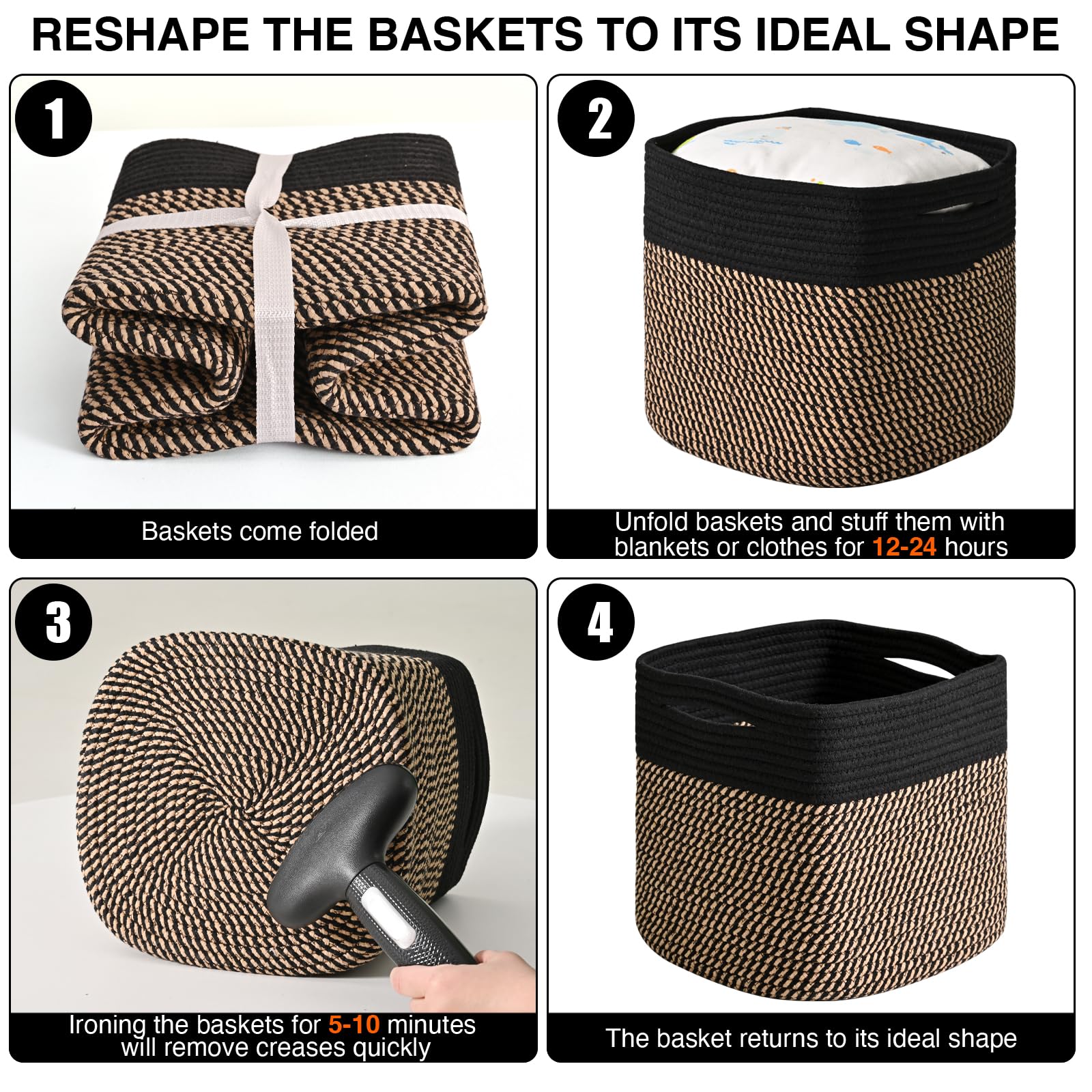 11 Inch Cube Storage Bins (3 Count)