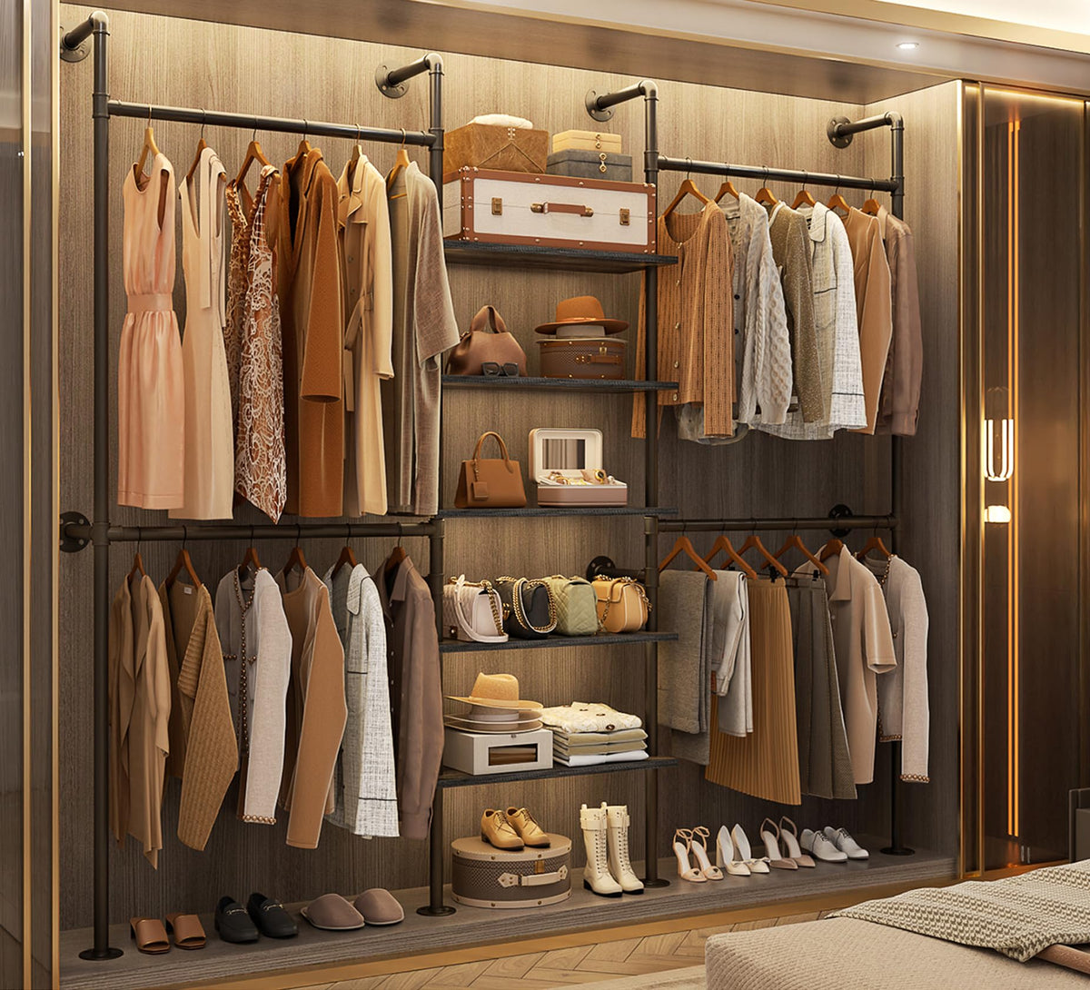 Industrial Pipe Clothing Rack