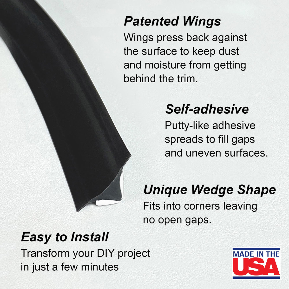 Peel & Stick Flexible Caulk Tape & Trim