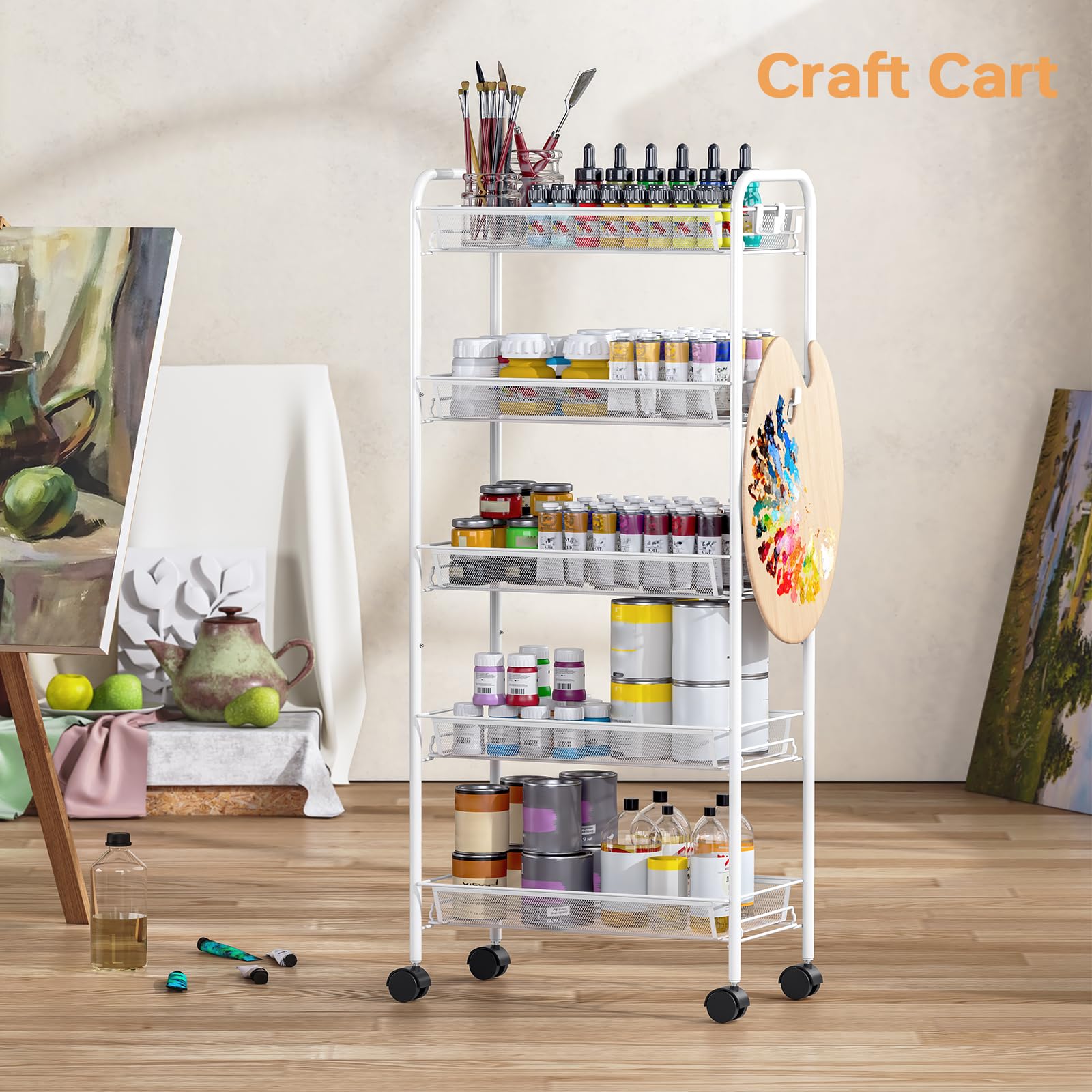 5 Tier Rolling Cart