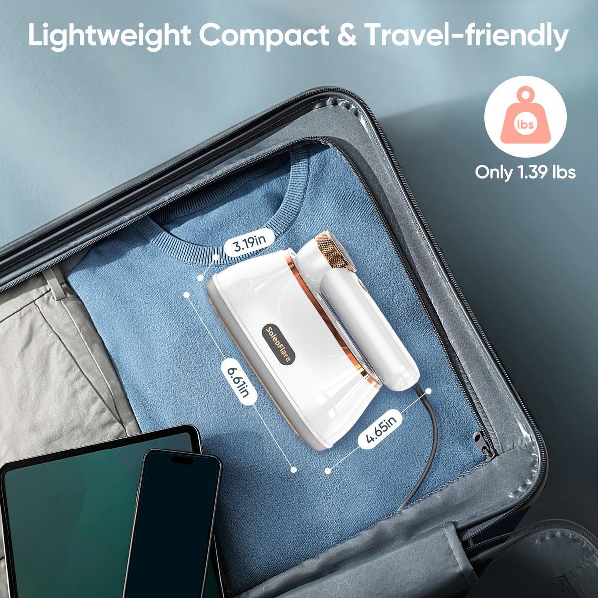 2-in-1 Steamer for Clothes & Iron, Portable for Travel