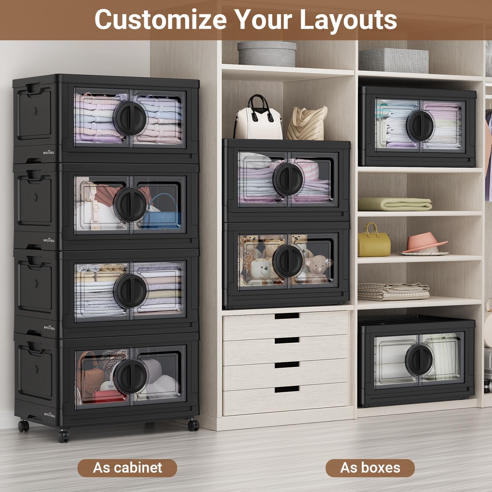 480Qt Lockable Stackable Storage Bins with Lids (4 Count)