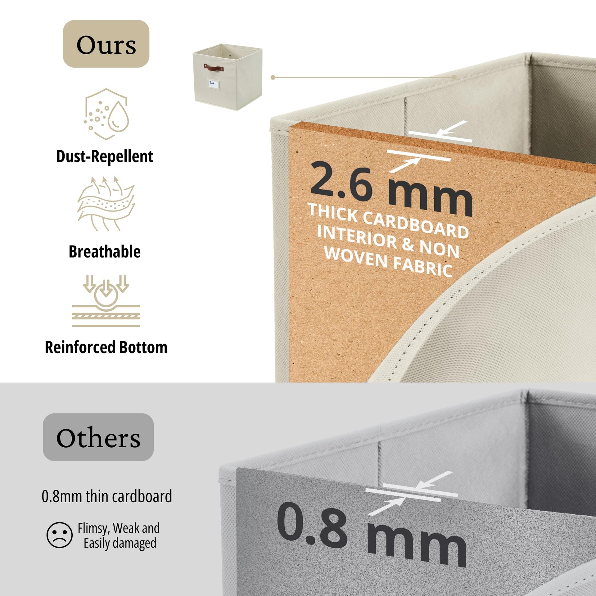 Storage Bins Storage Baskets for Shelves (4 Count)