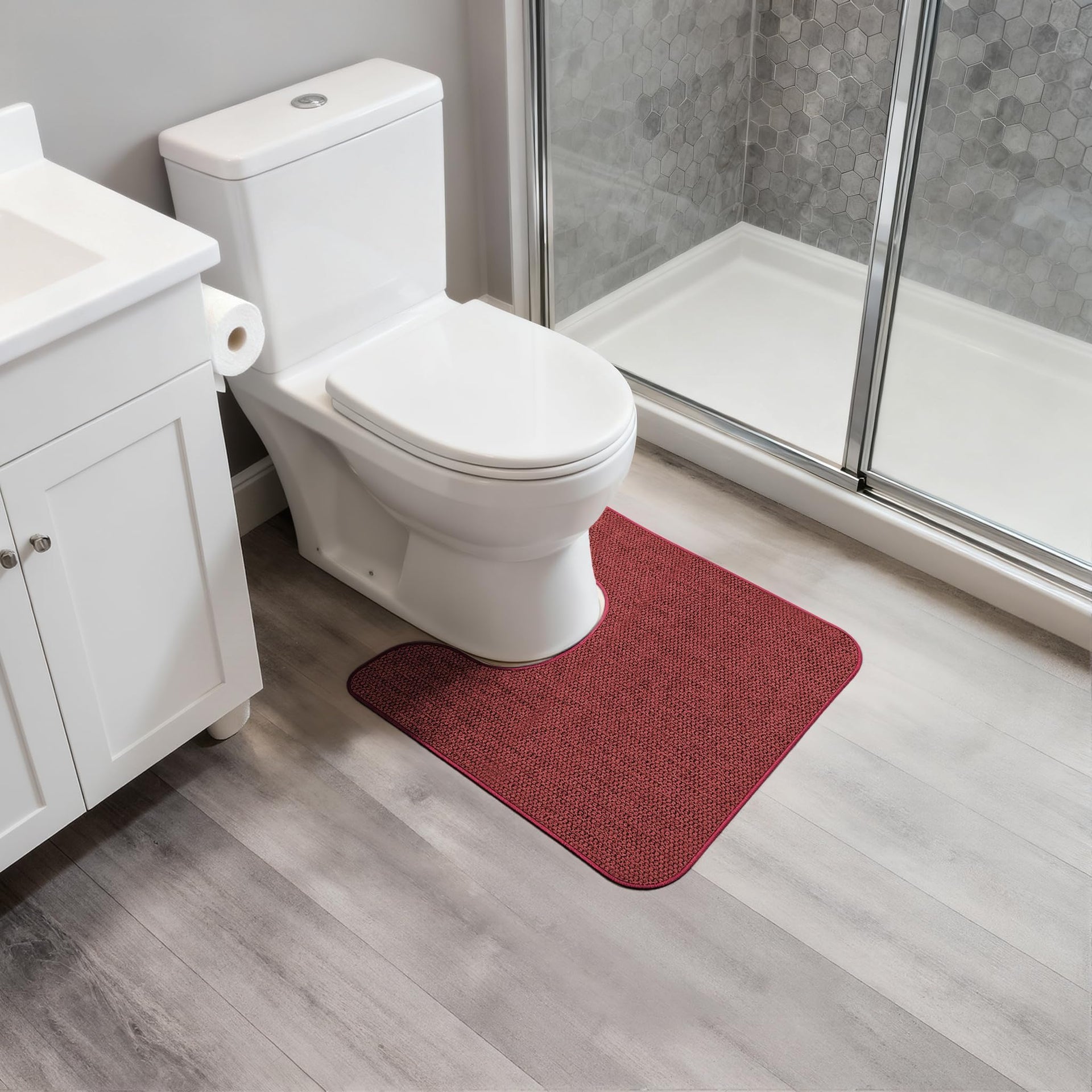 Toilet Rugs U Shaped Bathroom Rugs (3 Sq Ft)