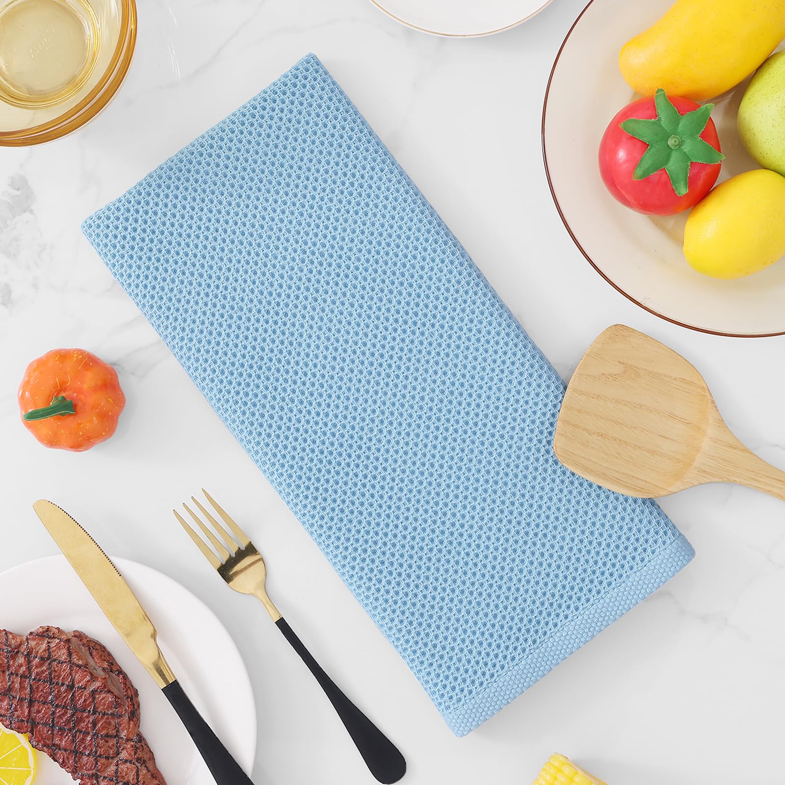 100% Cotton Waffle Weave Kitchen Dish Towels 4 (4 Count)