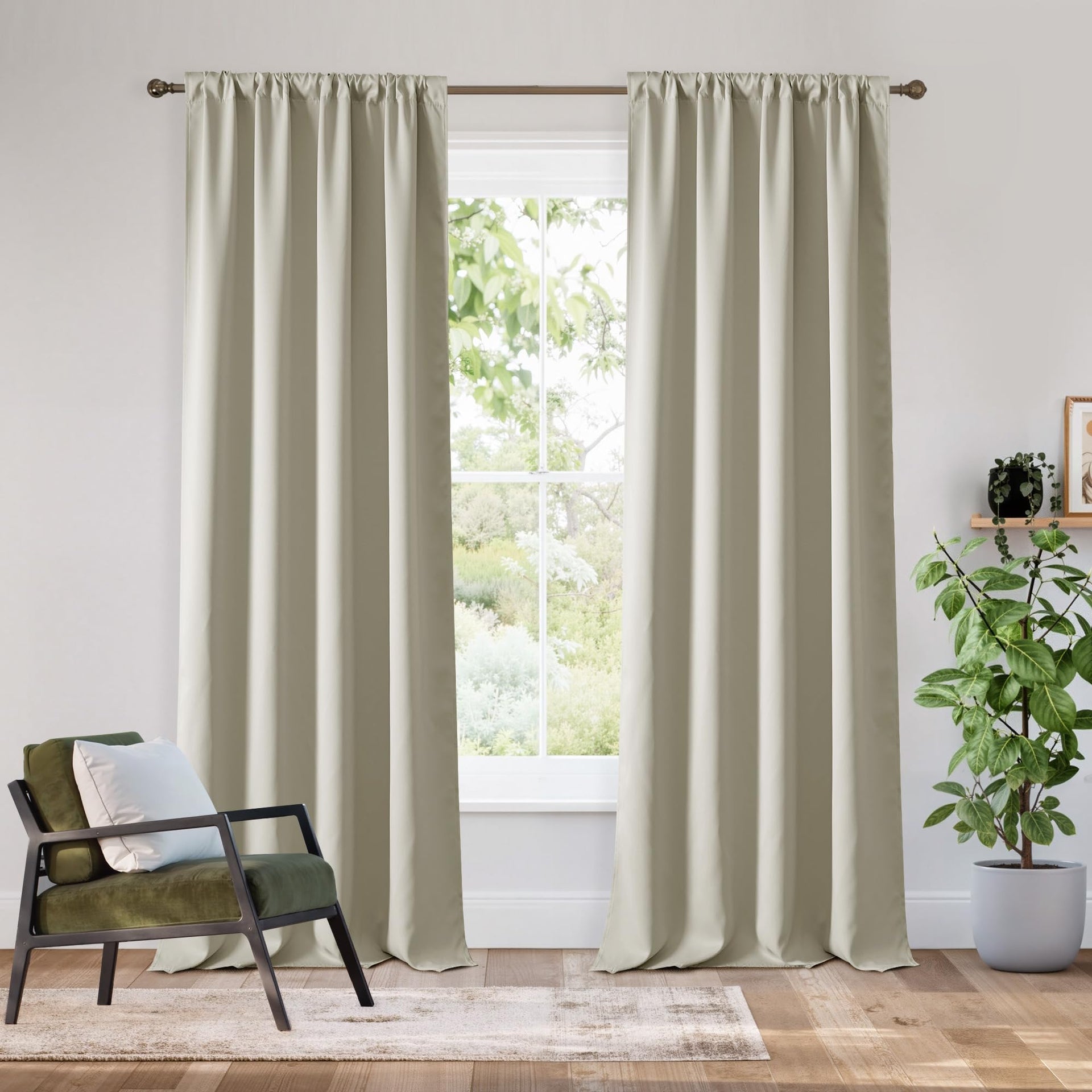 Bedroom Blackout Curtains 80 inches Long (2 Count)