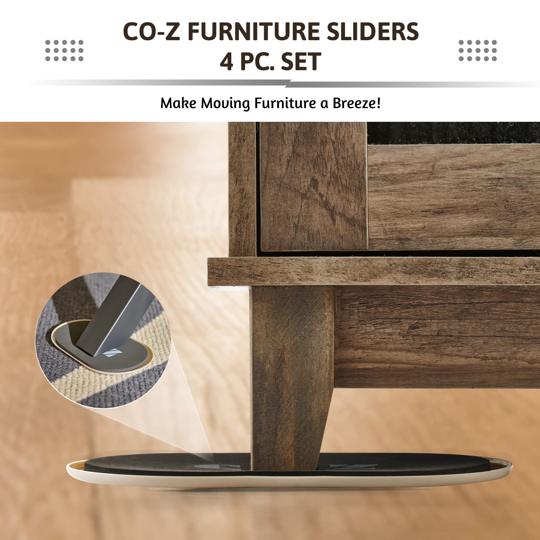 Large Furniture Sliders (4 Count)