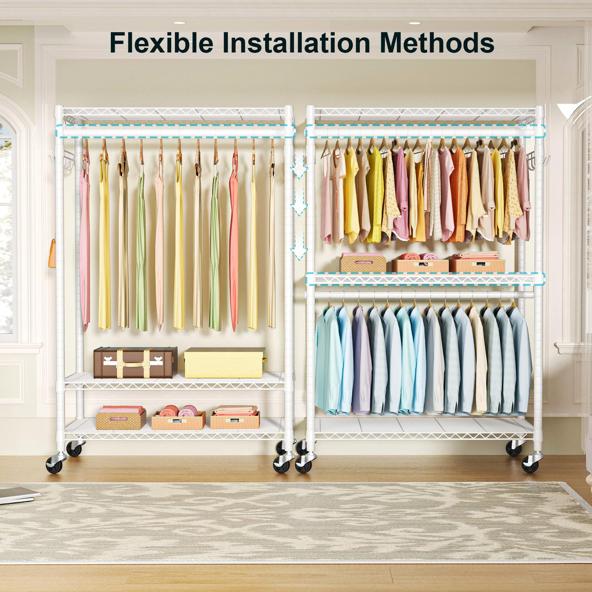 P1 Plus Rolling Clothes Rack