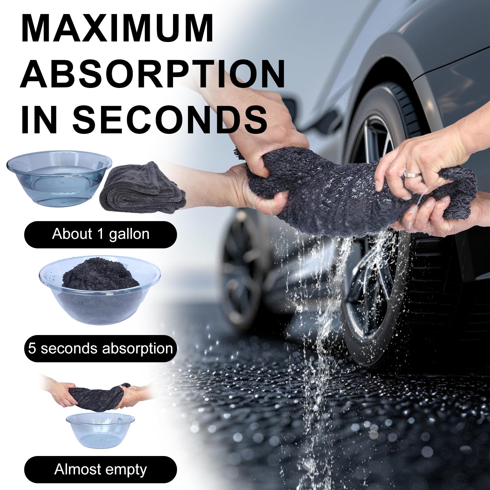 2 Pack XL Car Drying Towel (2 Count)