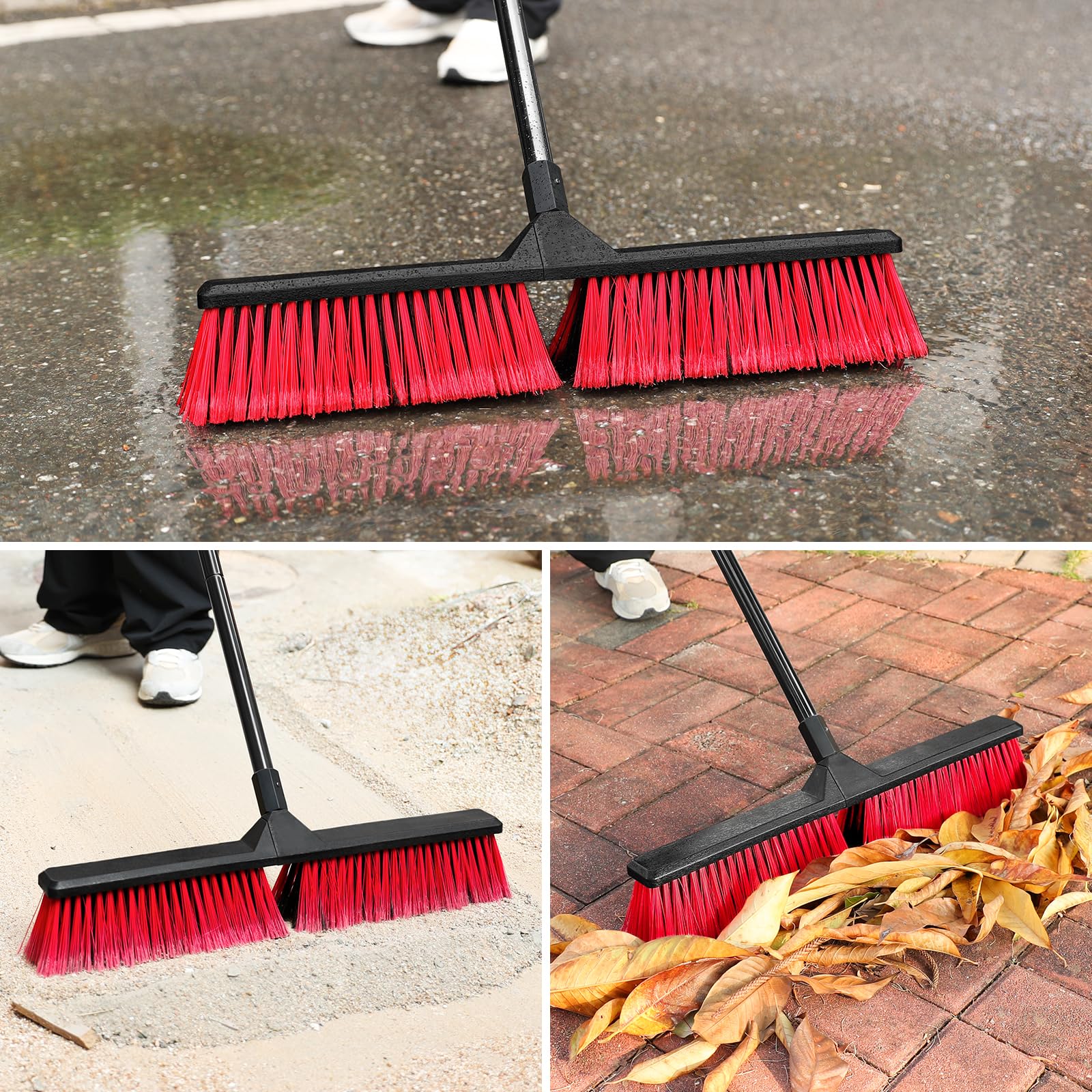 24" Push Broom with 63" Long Handle