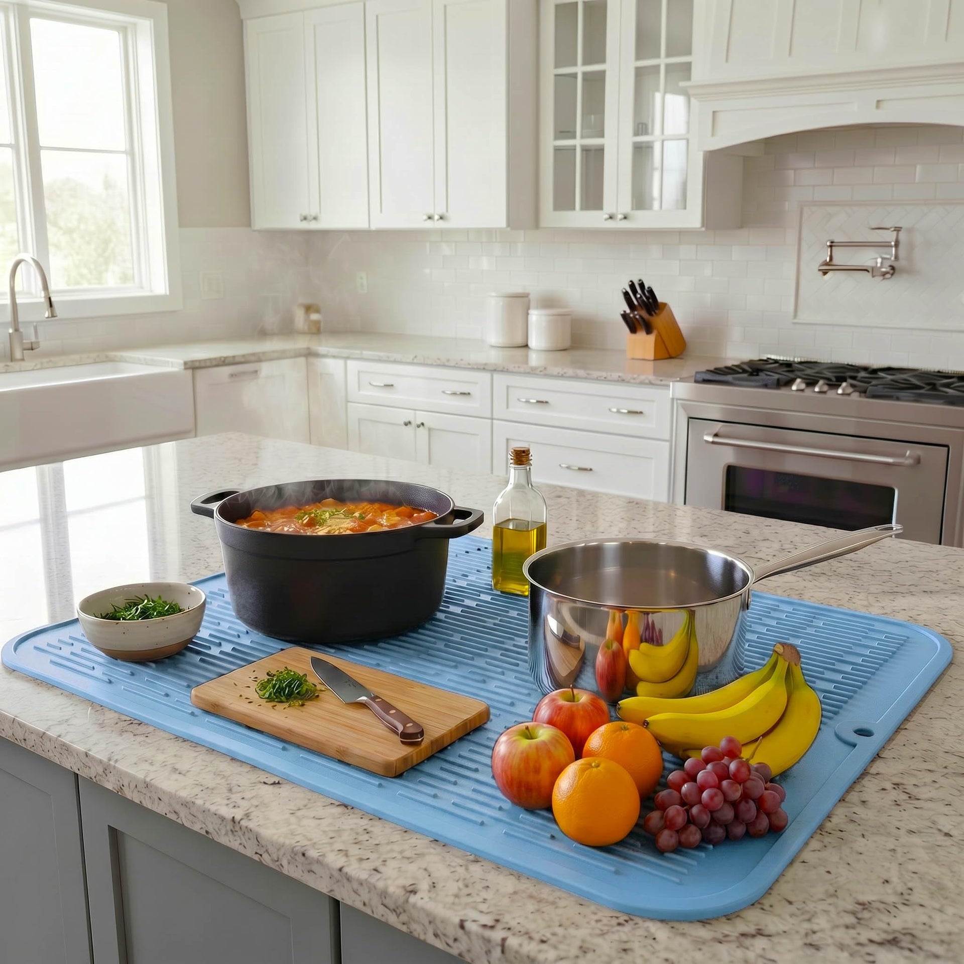 Silicone Dish Drying Mat for Multiple Usage
