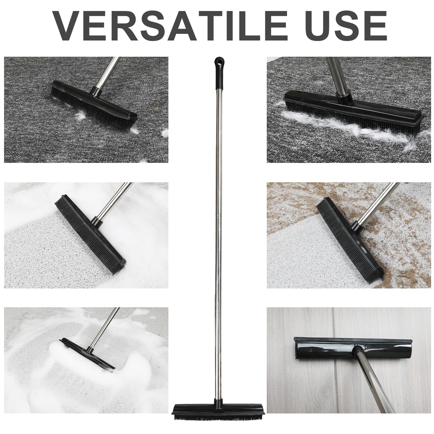 Rubber Broom and Dustpan Set