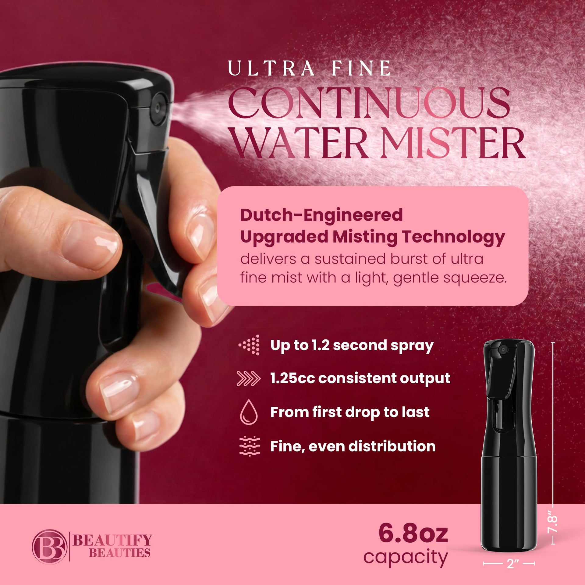 Continuous Spray Bottle for Hair