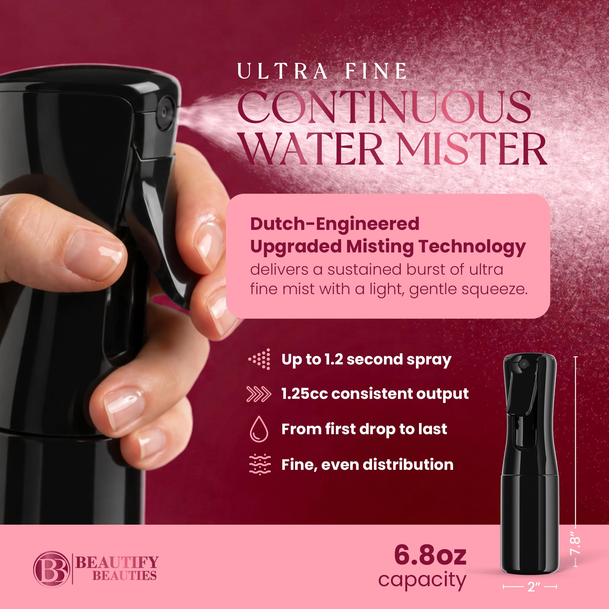 Continuous Spray Bottle for Hair