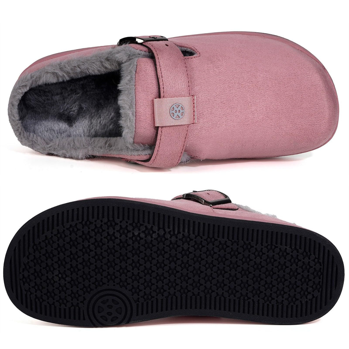 Fur Lined Clogs for Women Men Winter Slippers