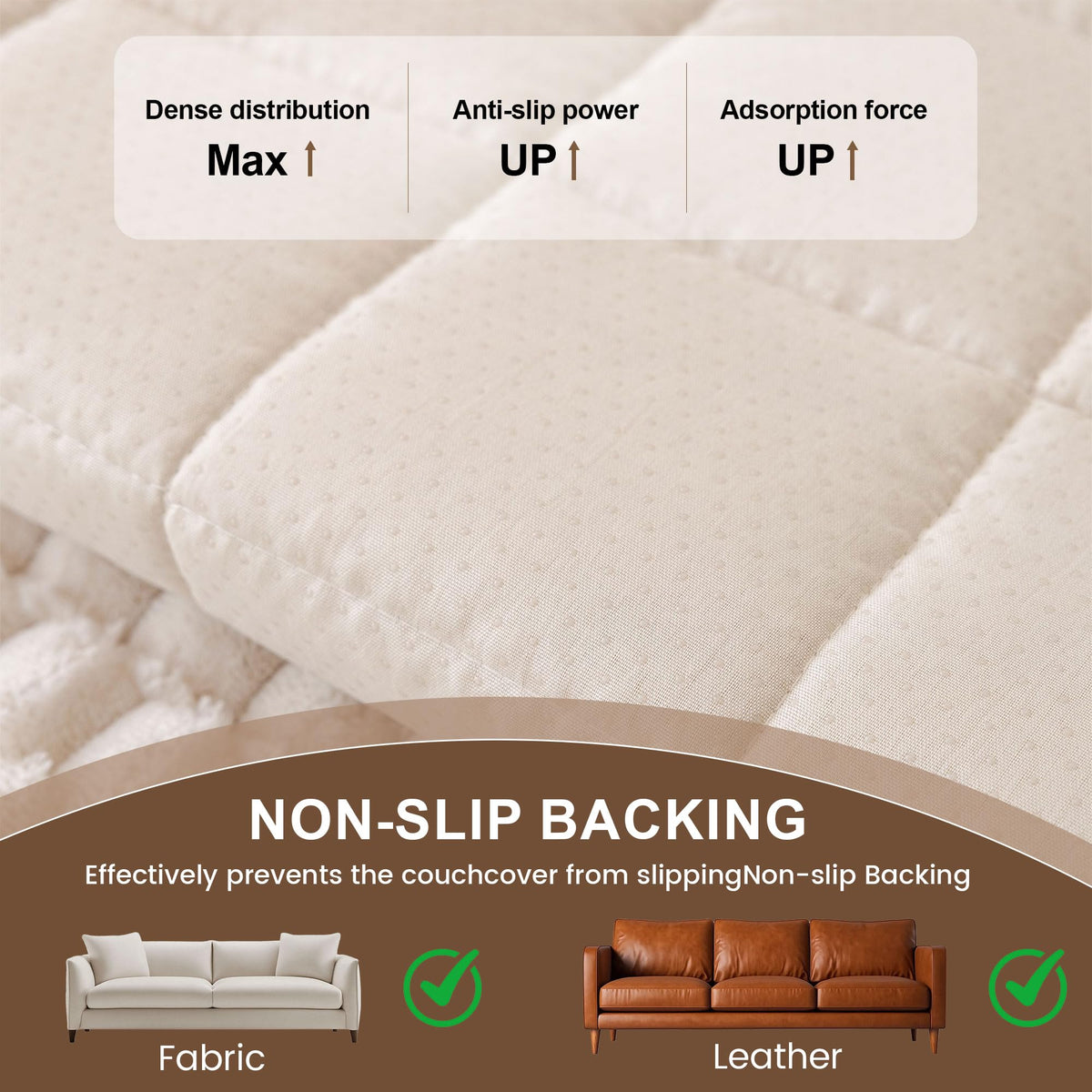 Couch Cover for Dogs Washable Non Slip Pet Couch Covers Sofa Protector (3 Count)