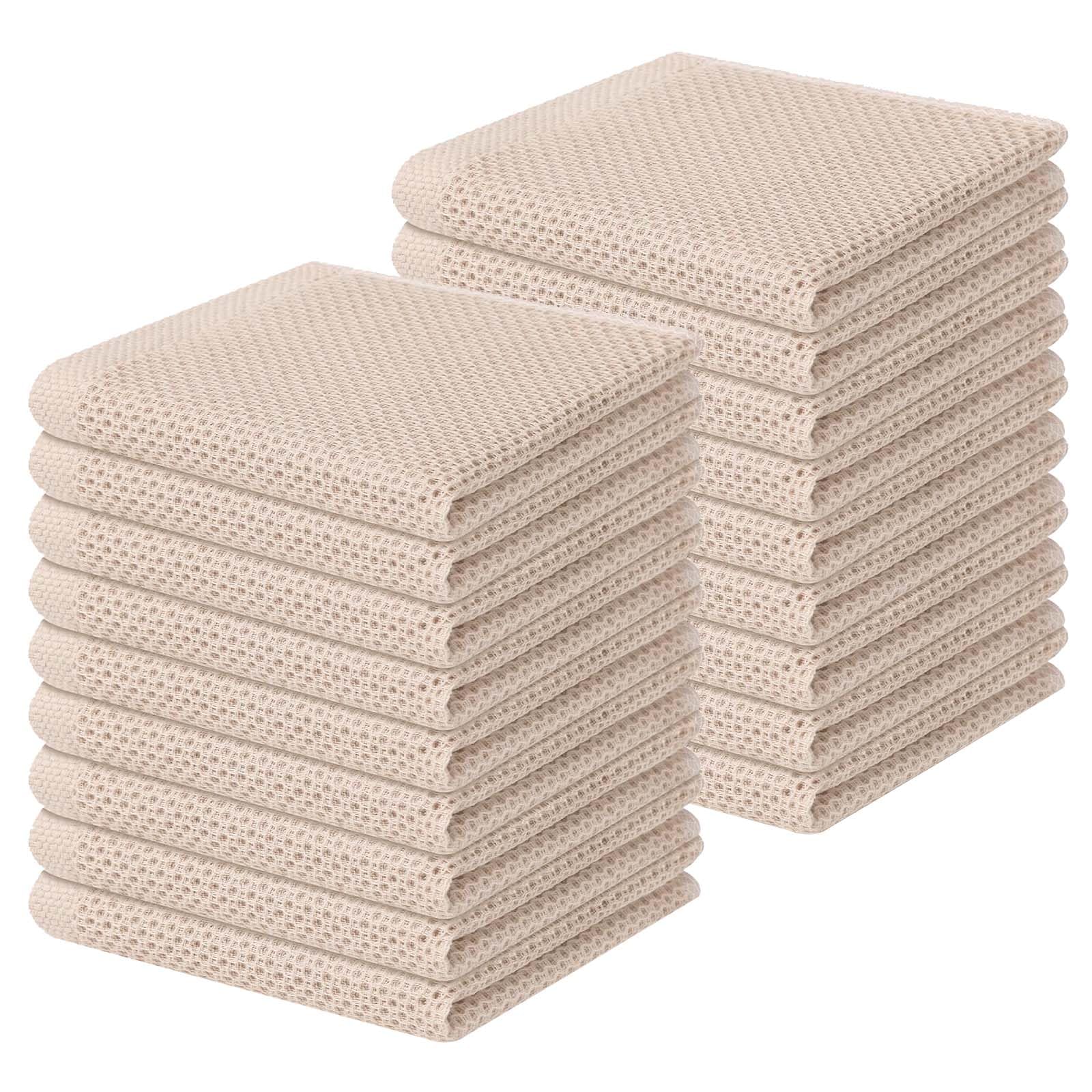 100% Cotton Waffle Weave Kitchen Dish Cloths 18 (18 Count)