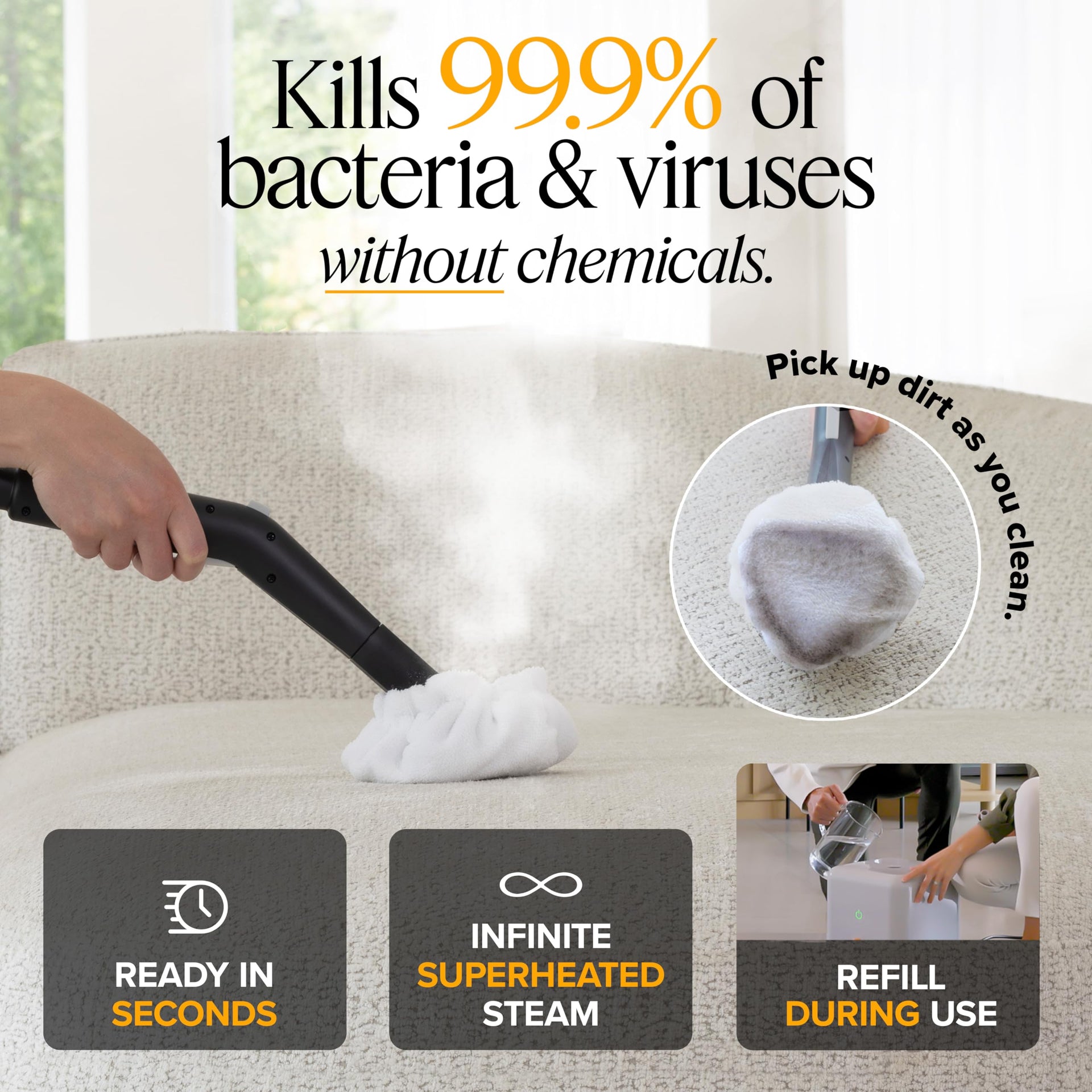 Neat Plus Steam Cleaner for Home