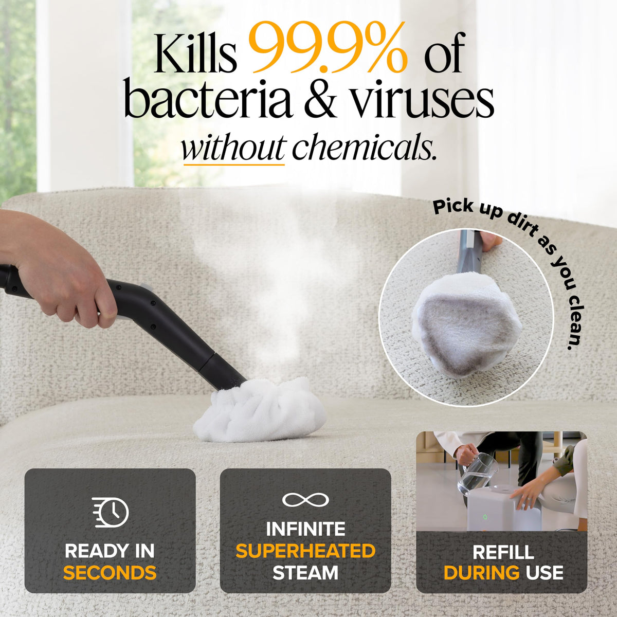 Neat Plus Steam Cleaner for Home