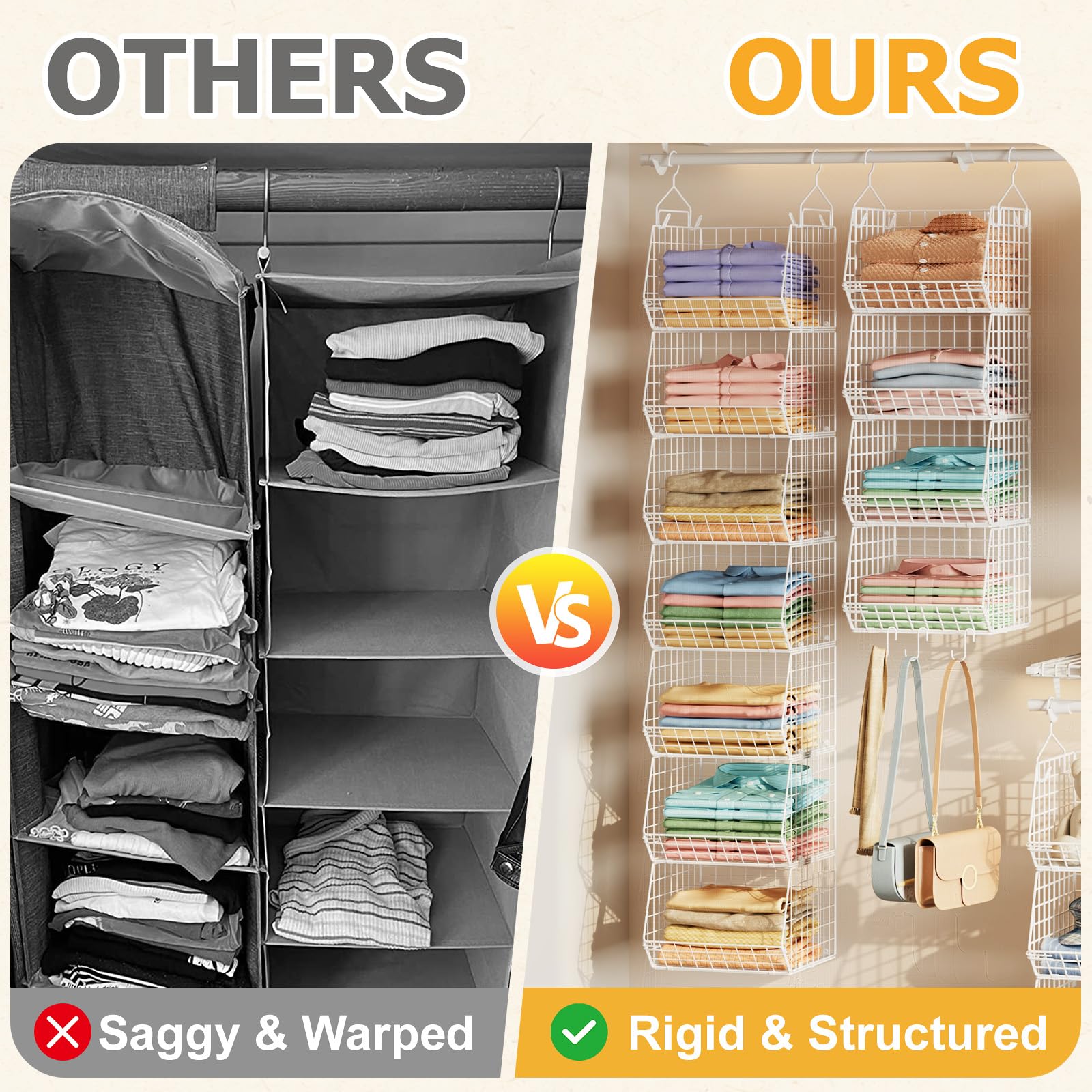 7 Tier Hanging Closet Organizer and Storage (7 Count)
