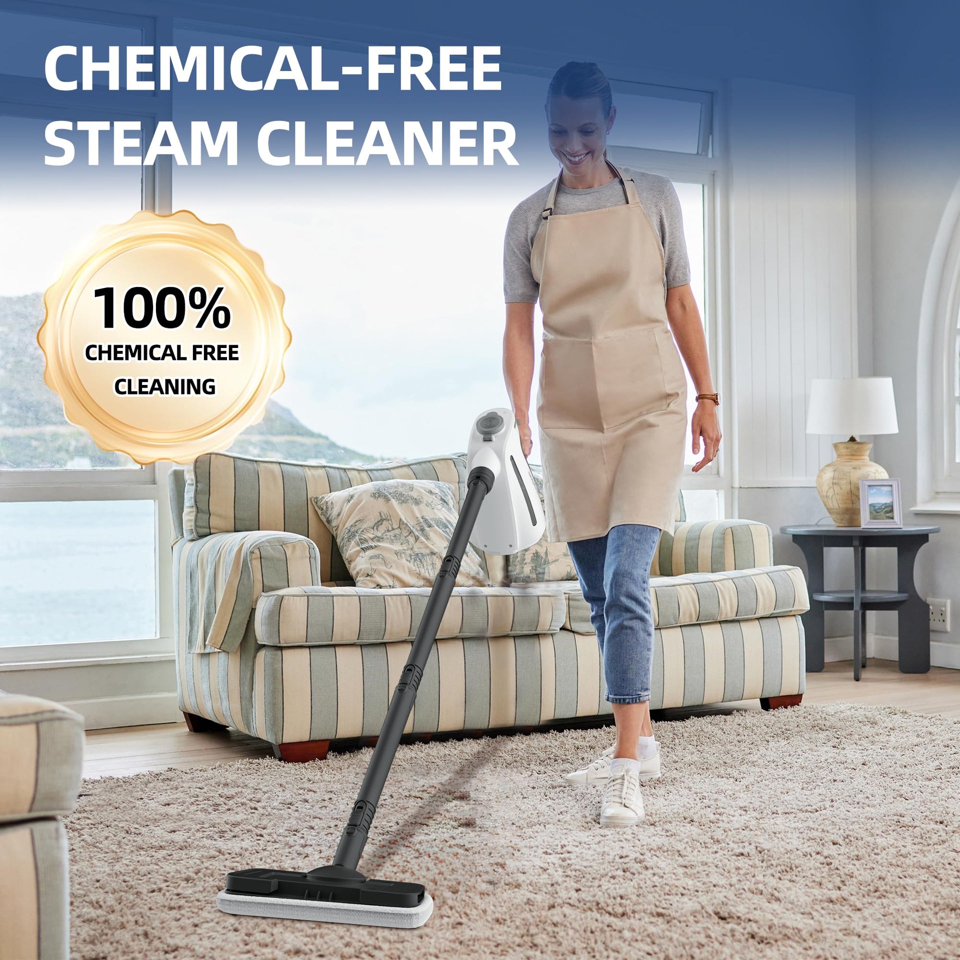 1350W Handheld Steam Cleaner with 15