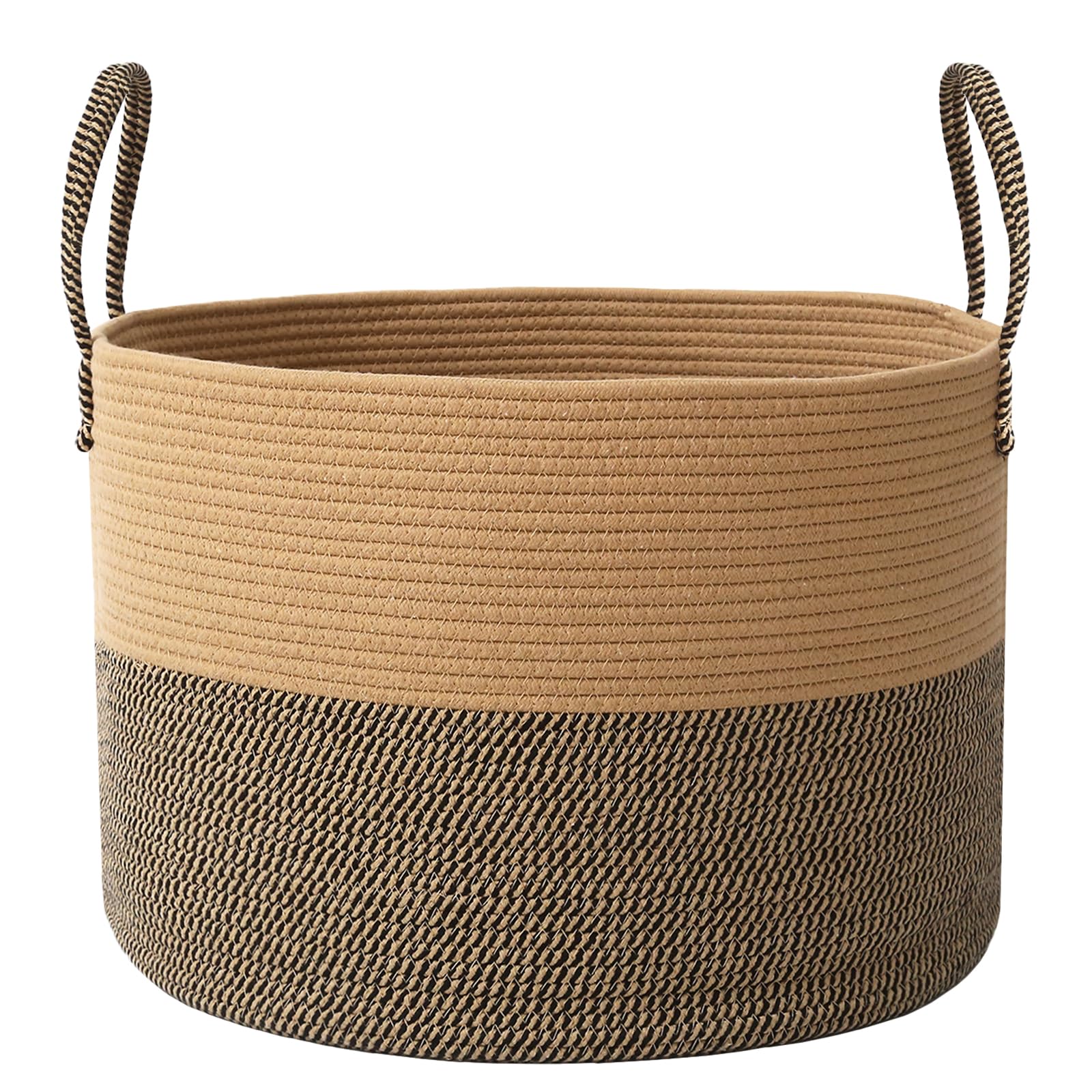 65L Extra Large Machine Washable Cotton Rope Blanket Basket