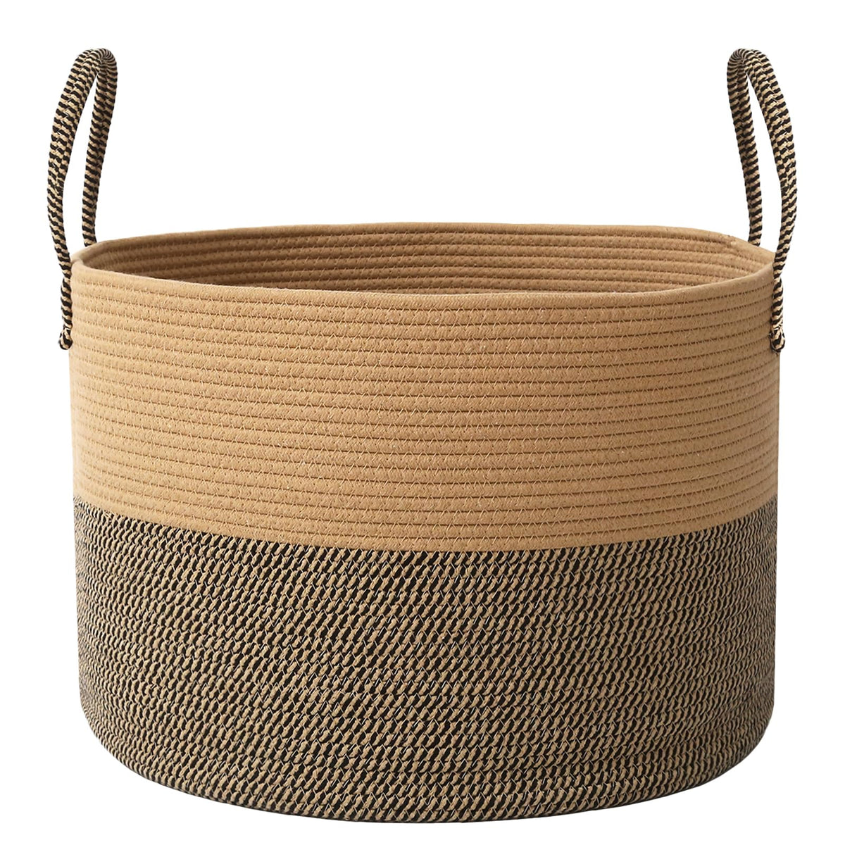 115L Extra Large Machine Washable Cotton Rope Blanket Basket