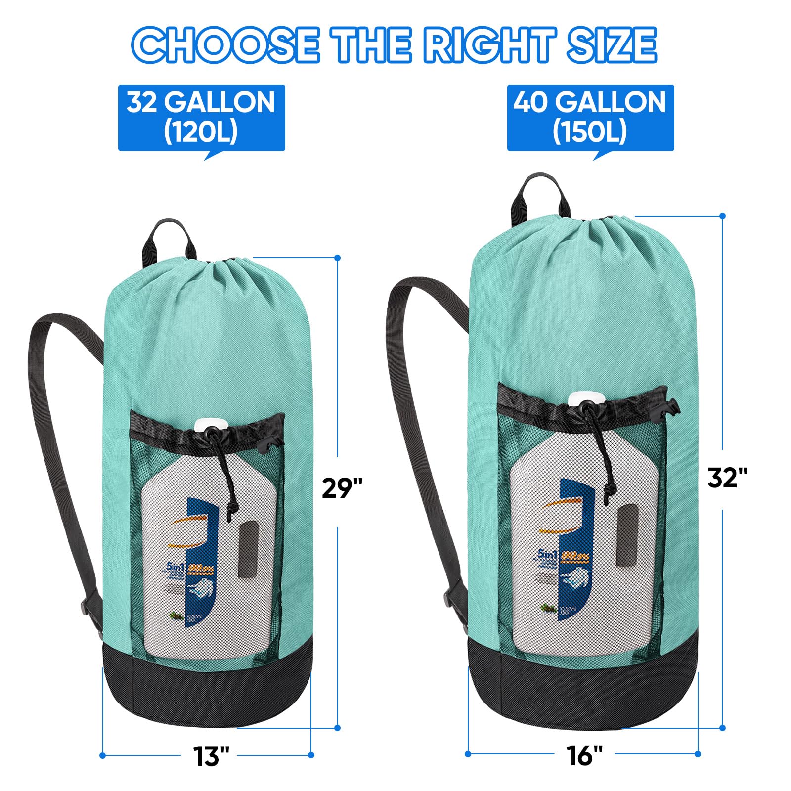 120L Laundry Bag Backpack