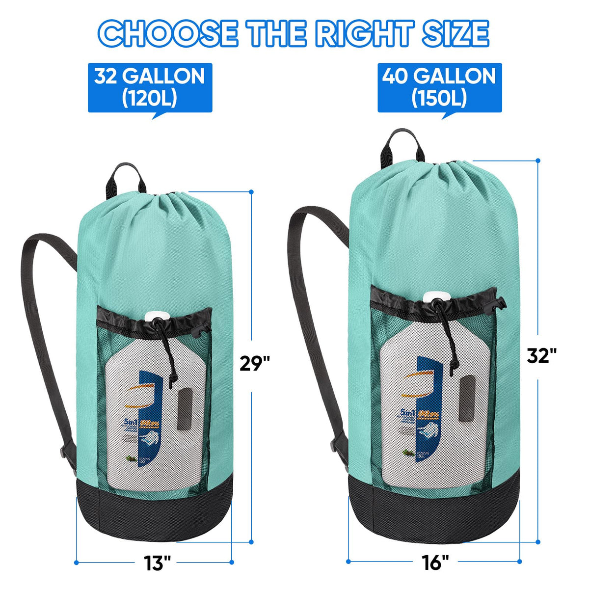 150L Laundry Bag Backpack