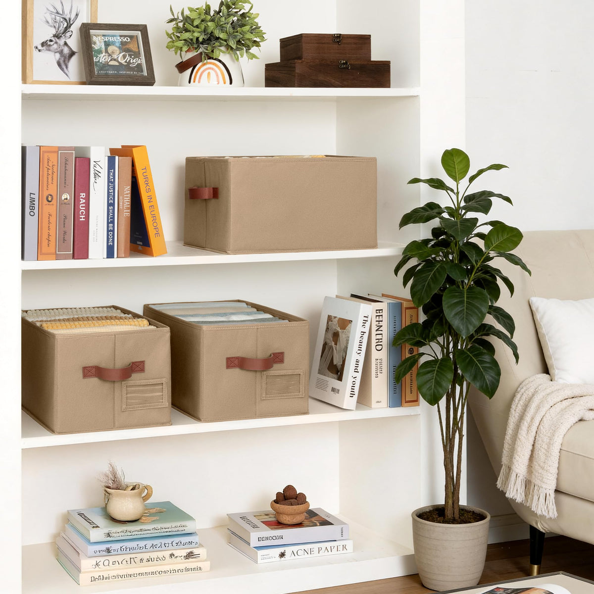 Closet Storage Bins with Label (3 Count)